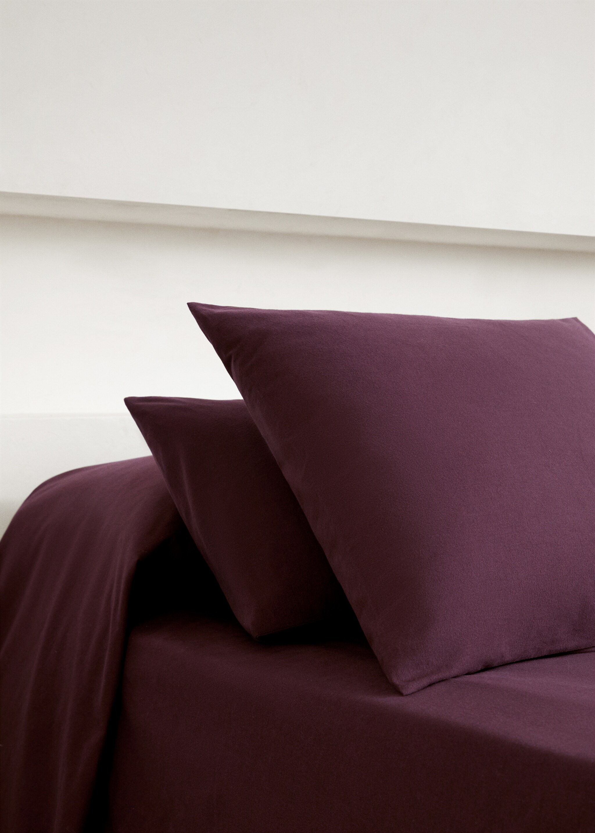 Plain flannel pillow case 60x60cm (Pack of 2) - General plane