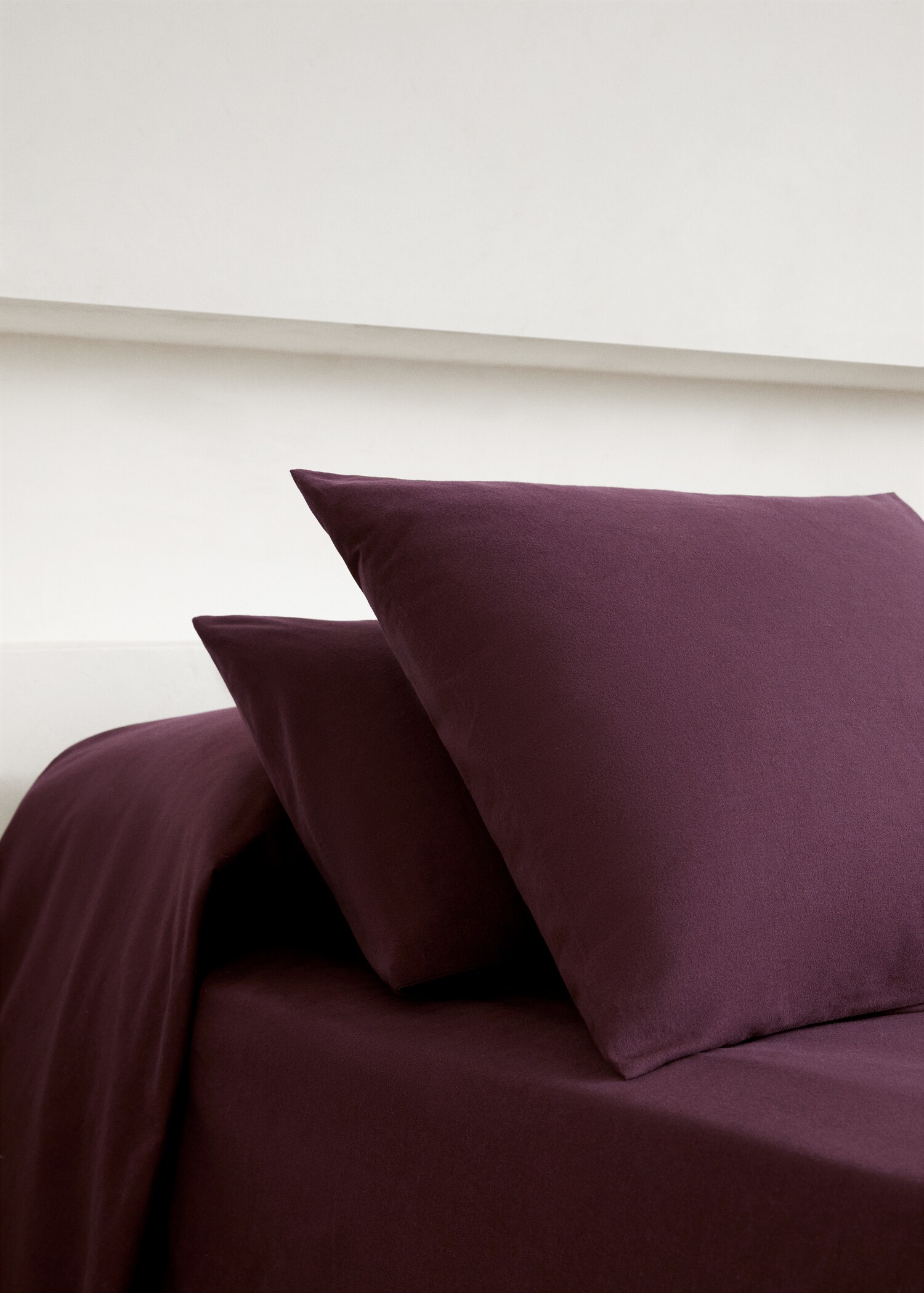 Effen flanellen kussensloop 60x60cm (set van 2 stuks) - Overzichtstekening