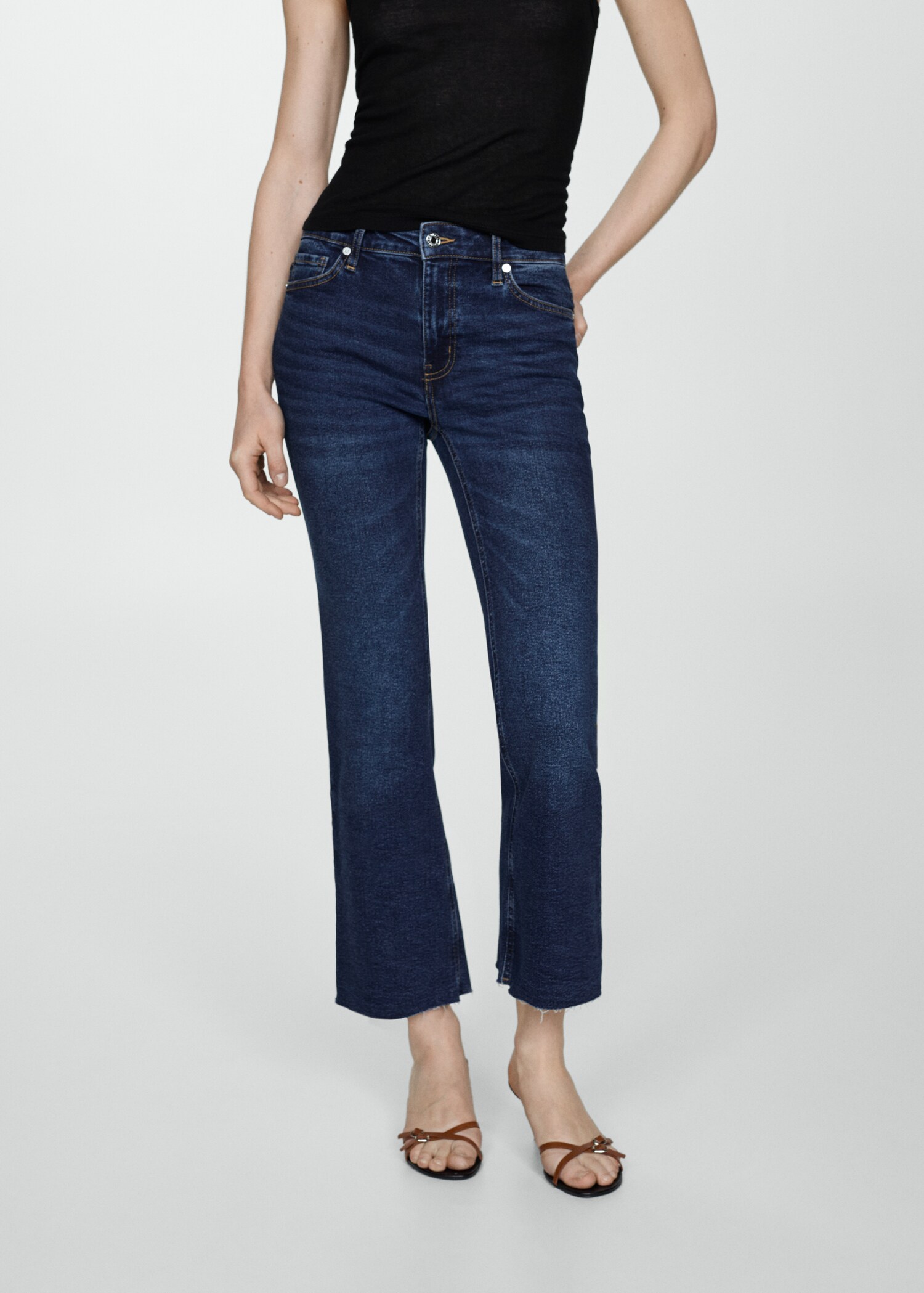 Sienna flared cropped jeans - Medium plane