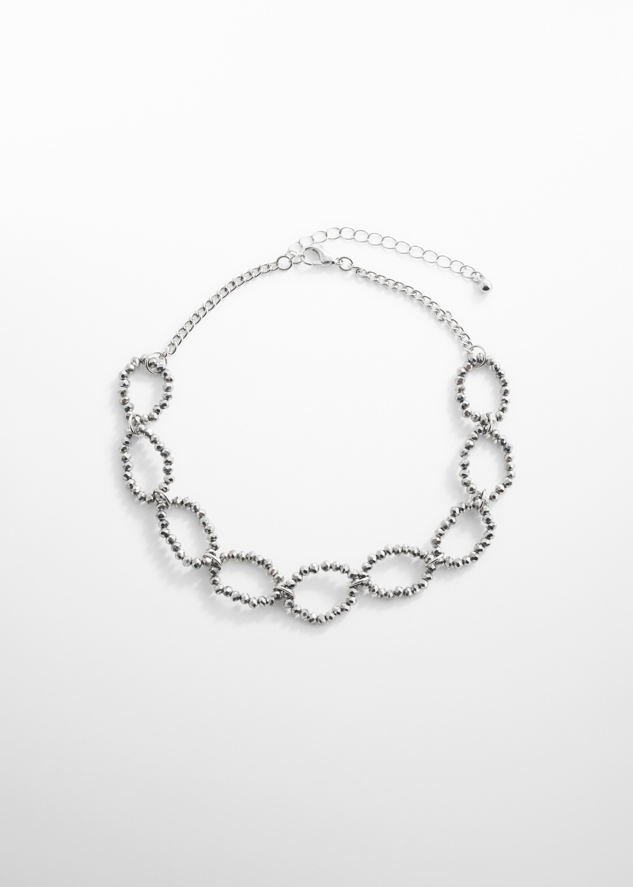 Pendant hoop necklace - Article without model, Dark Silver. Ref: 67000431-00.