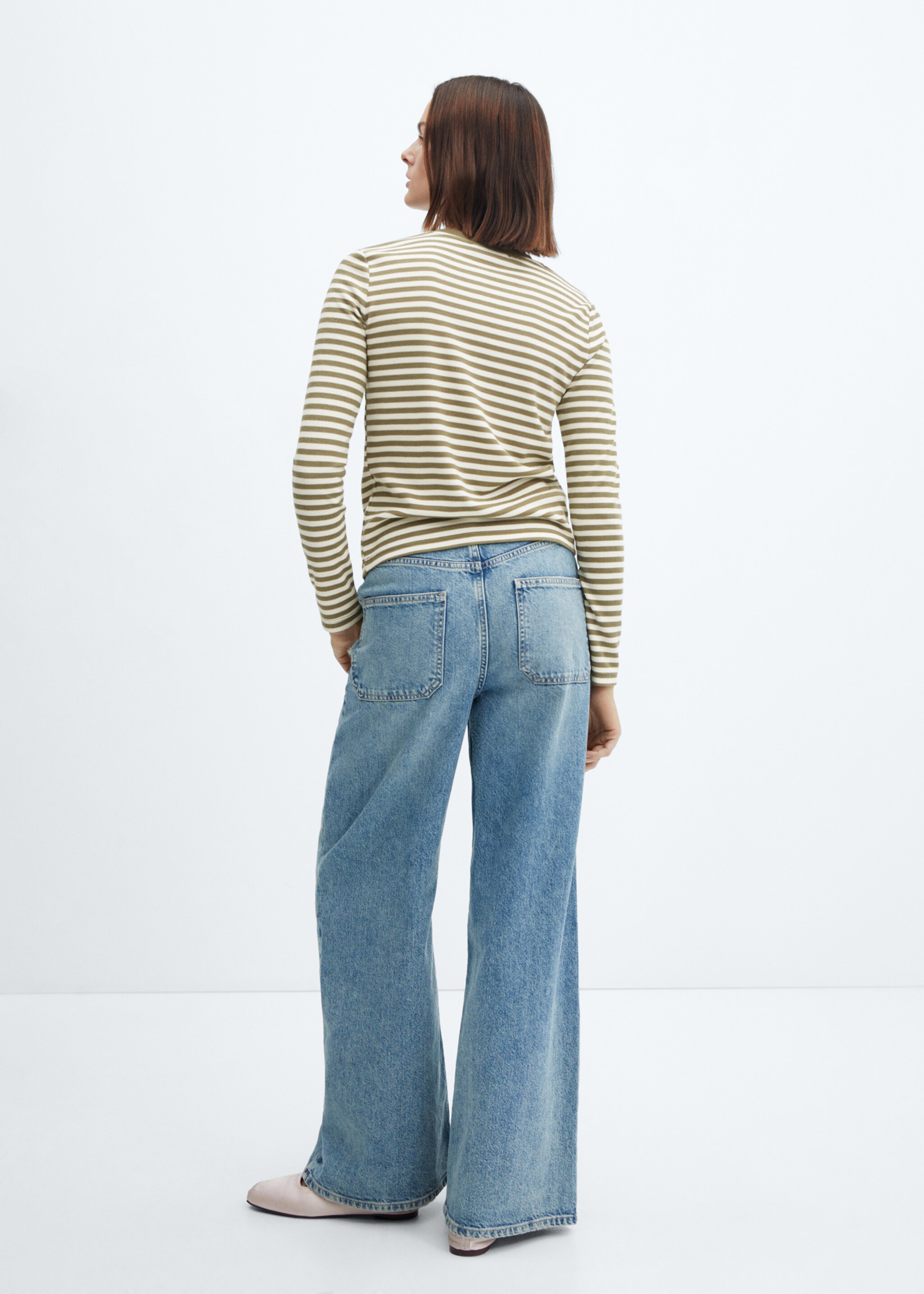 Striped long sleeves t-shirt - Reverse of the article