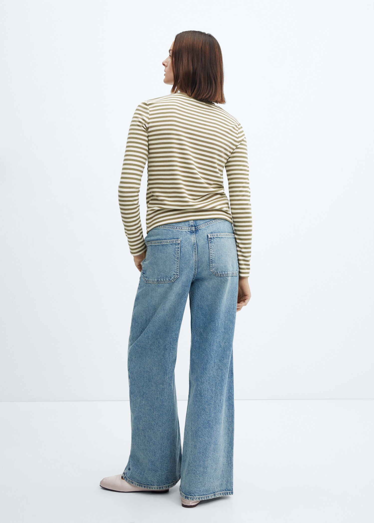 Striped long sleeves t-shirt - Reverse of the article