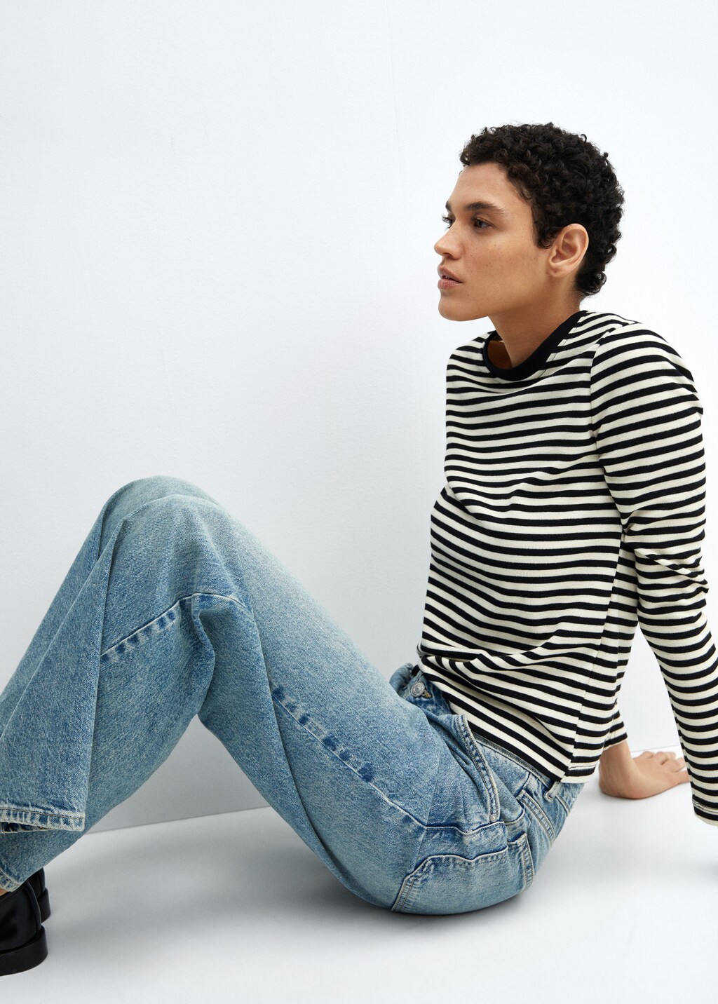 Striped long sleeves t-shirt - Women | MANGO OUTLET USA Striped long sleeves t-shirt - Women | MANGO OUTLET USA