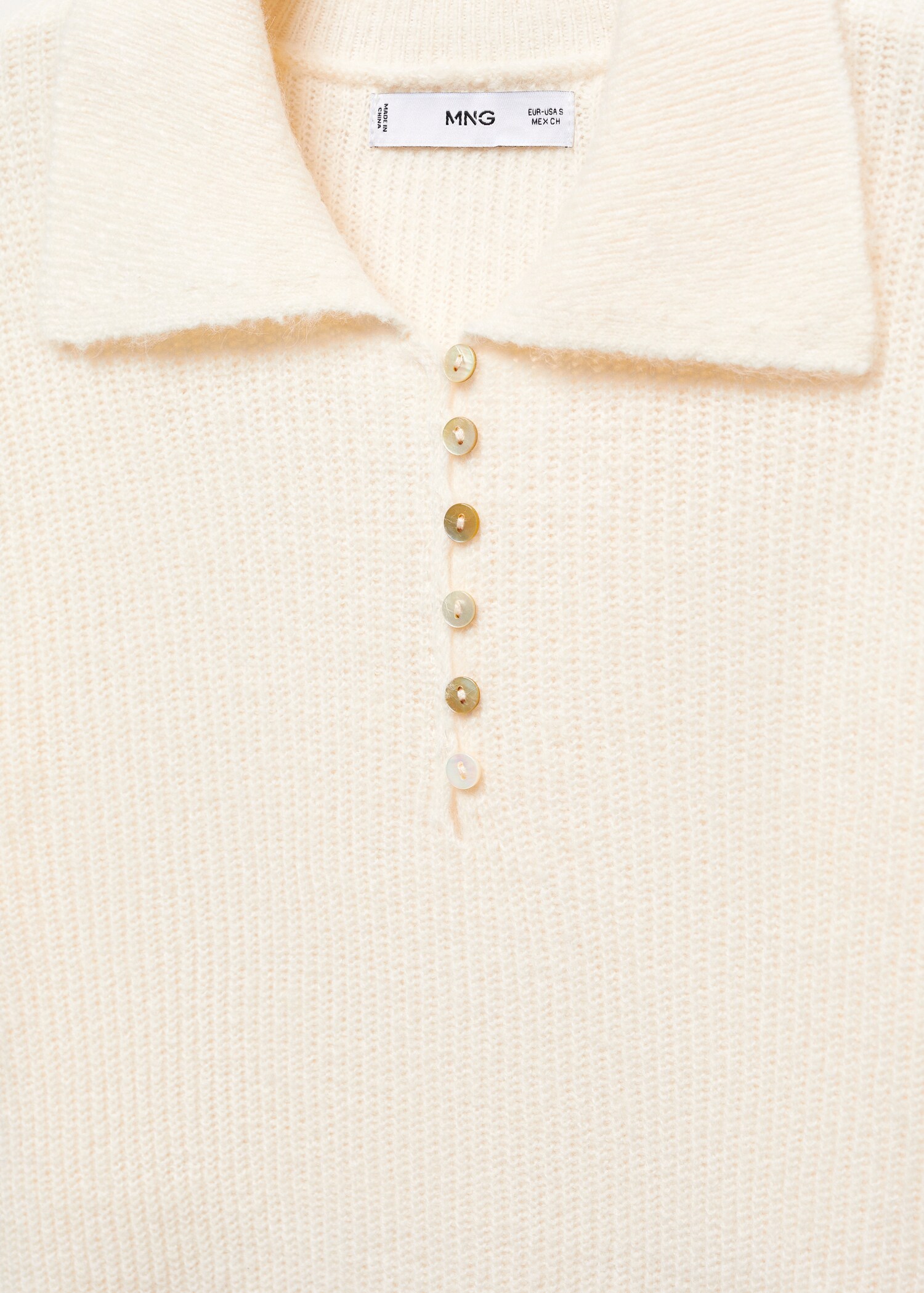 Strickpullover mit Poloshirt-Kragen - Detail des Artikels 8