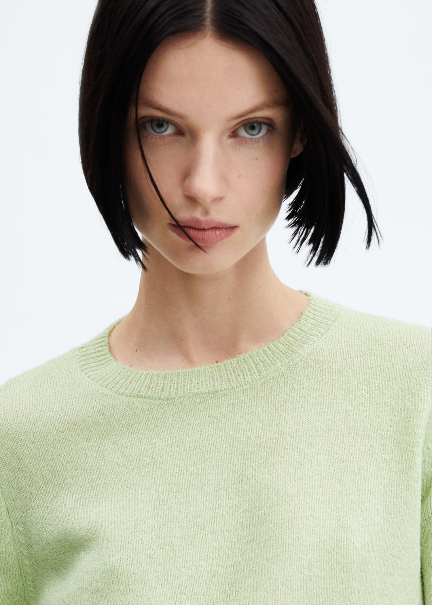 Round-neck knitted sweater - Details of the article 1