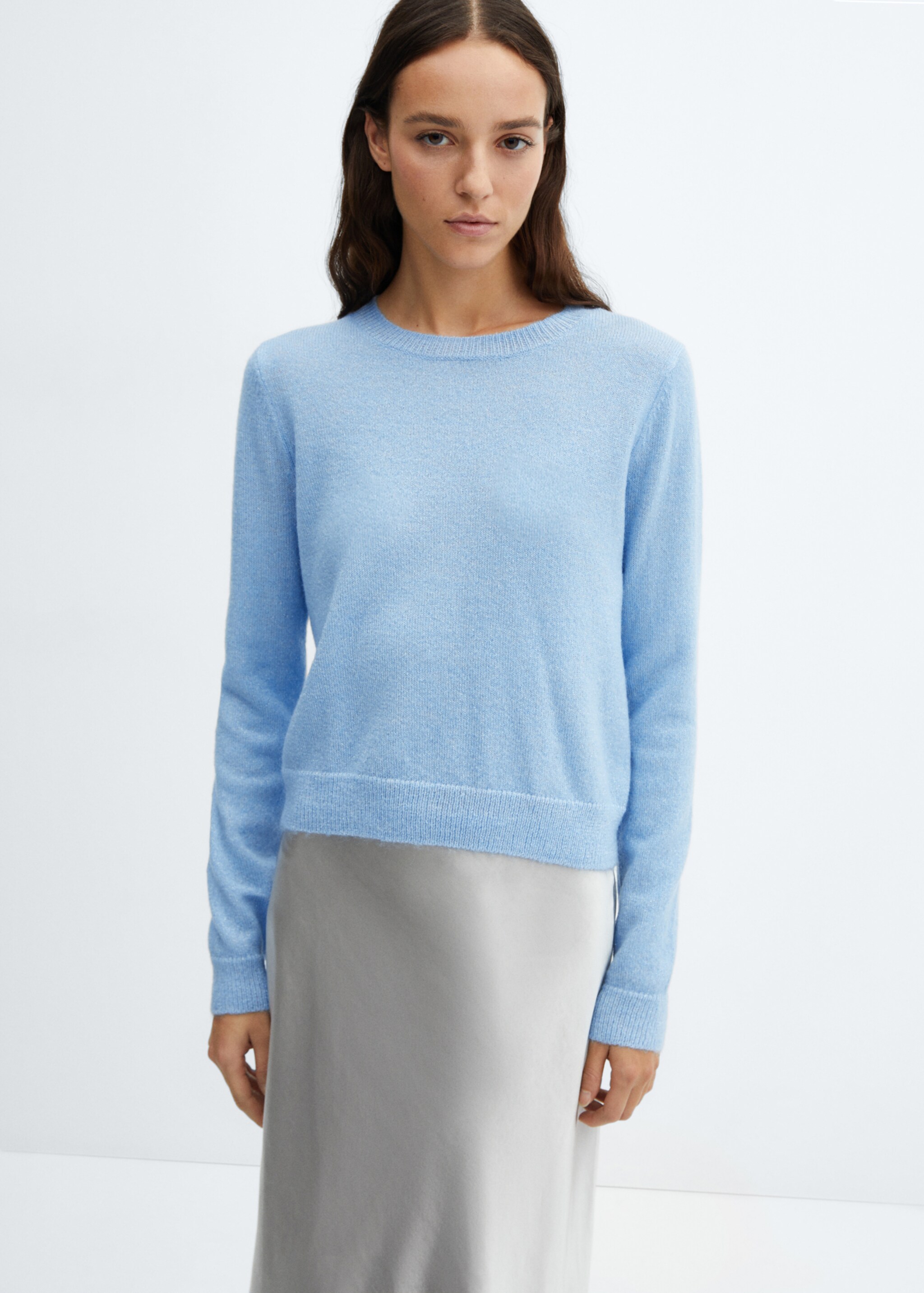 Rundhals-Strickpullover - Mittlere Ansicht