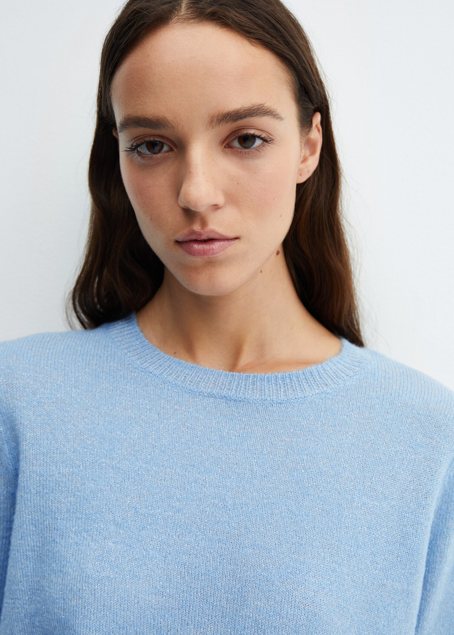Round-neck knitted sweater - Details of the article 1