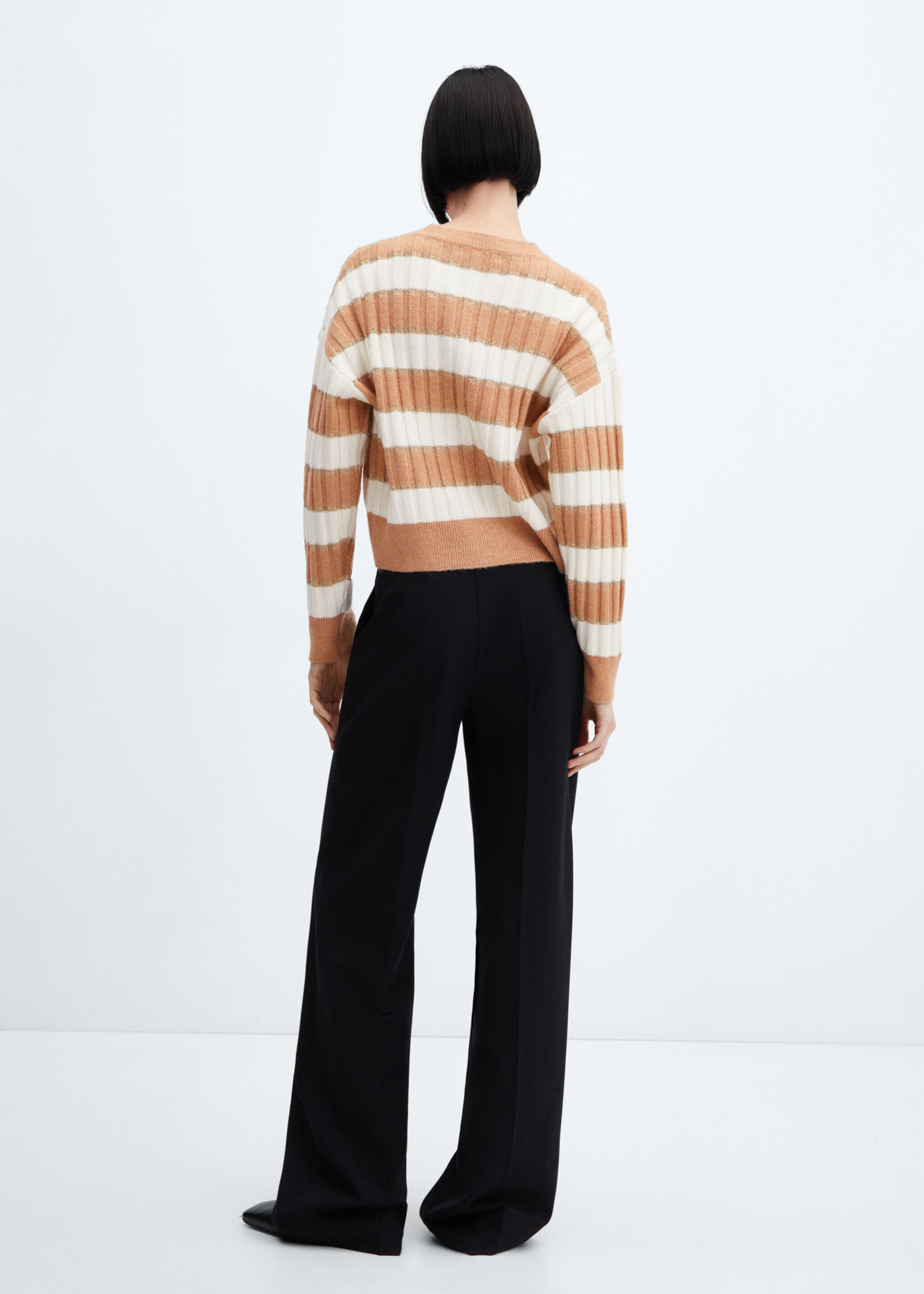 Lurex details striped sweater - Reverse of the article