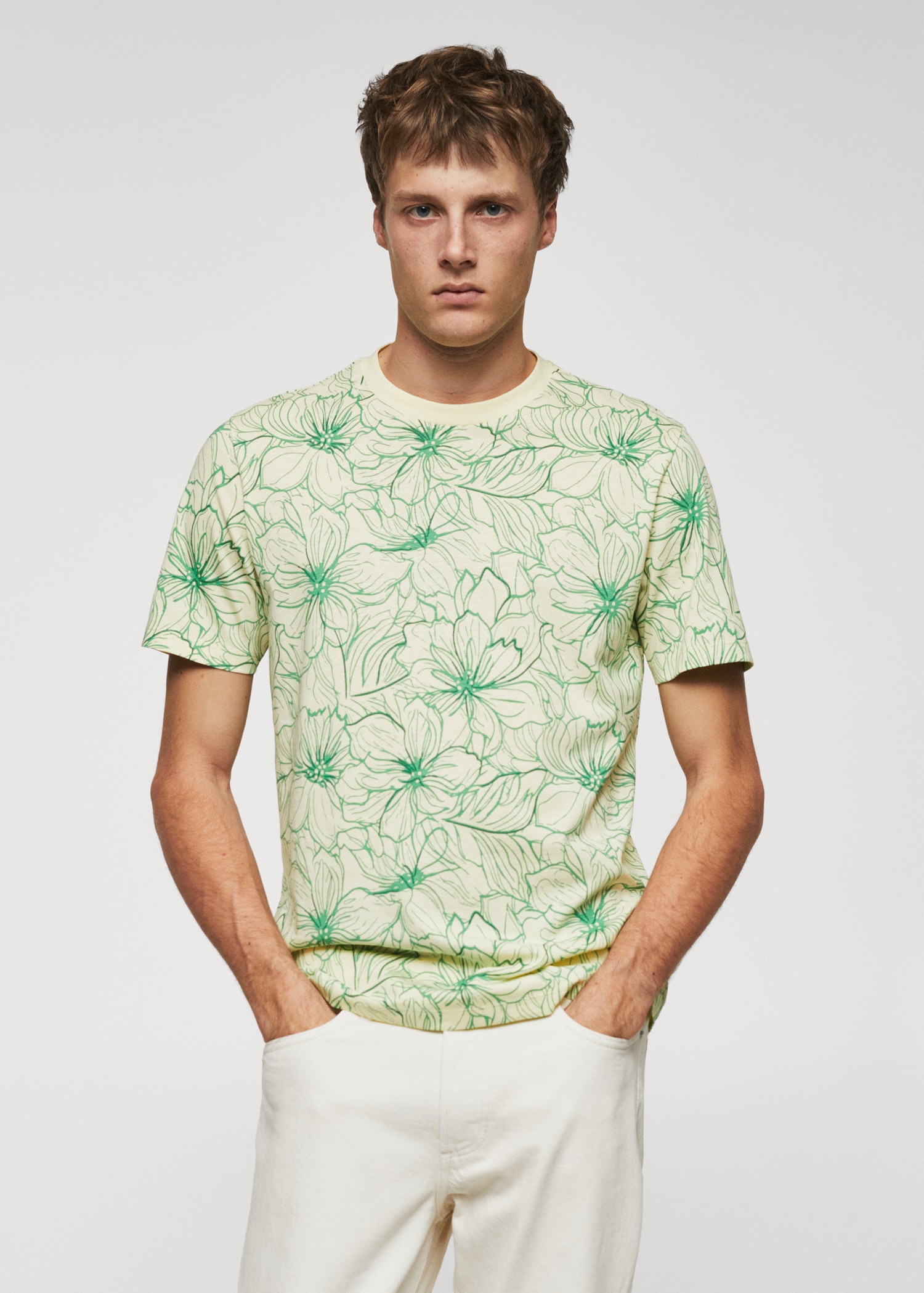 Floral print T-shirt Men MANGO OUTLET USA