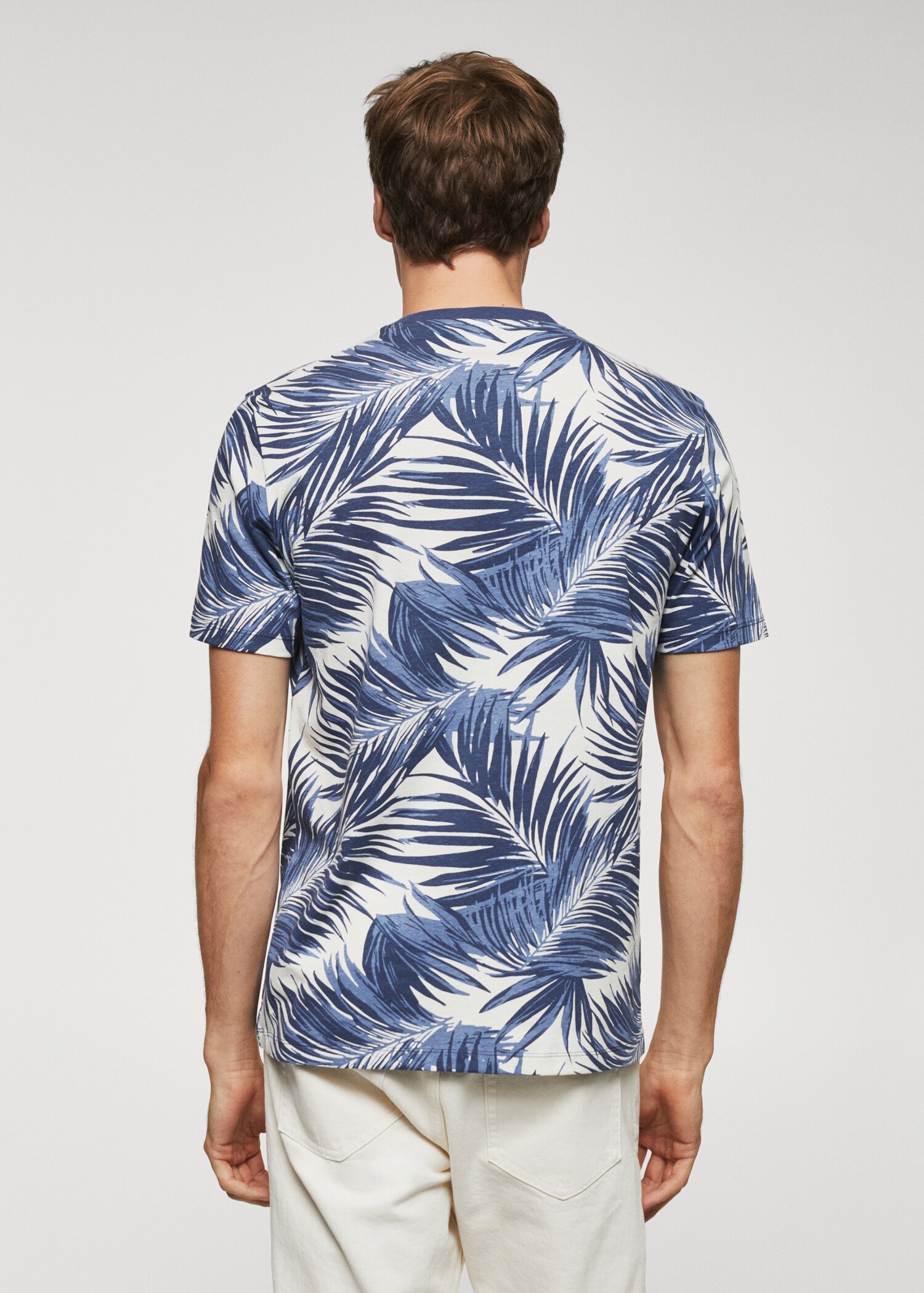 Πουκάμισο slim fit τύπωμα φοίνικες - Πίσω όψη προϊόντος