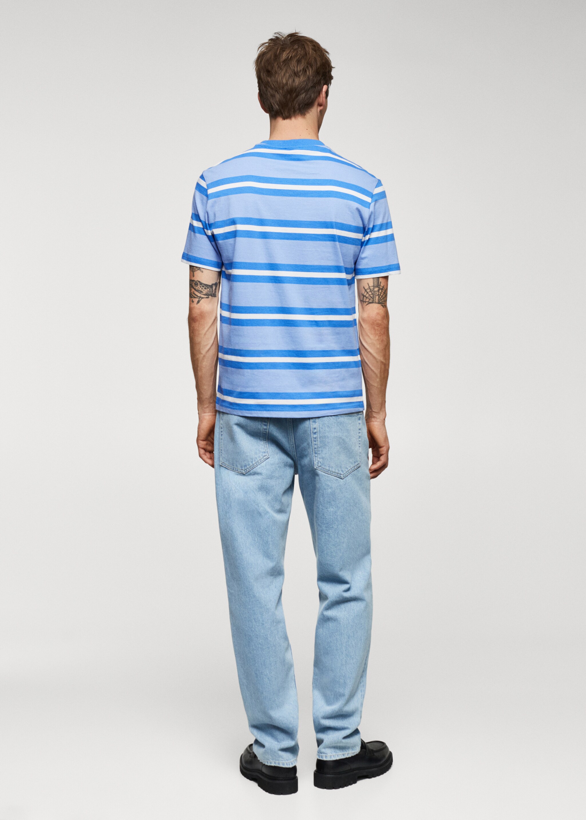 Striped 100% cotton t-shirt - Details of the article 2