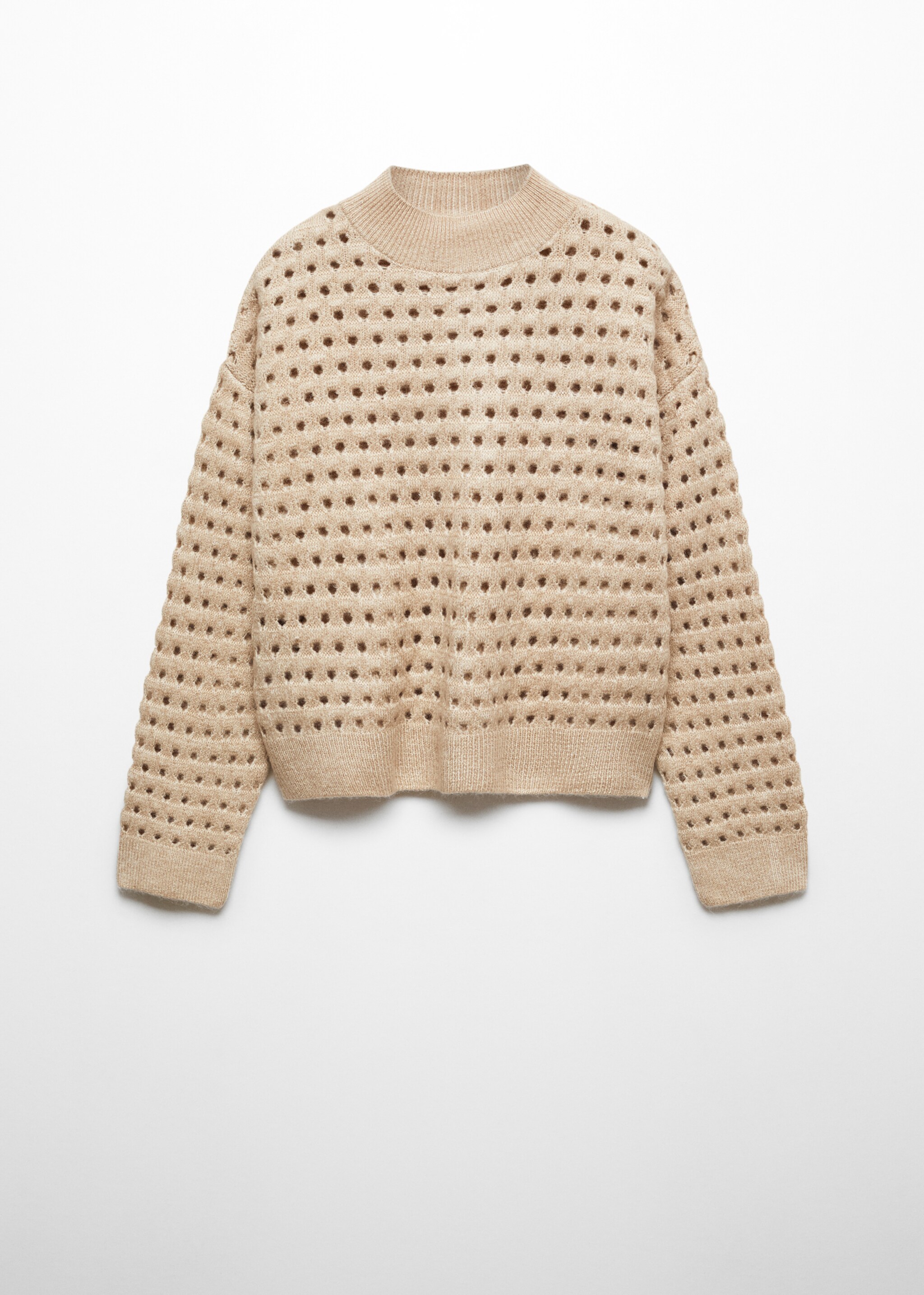 Knitted sweater with openwork details - Article without model