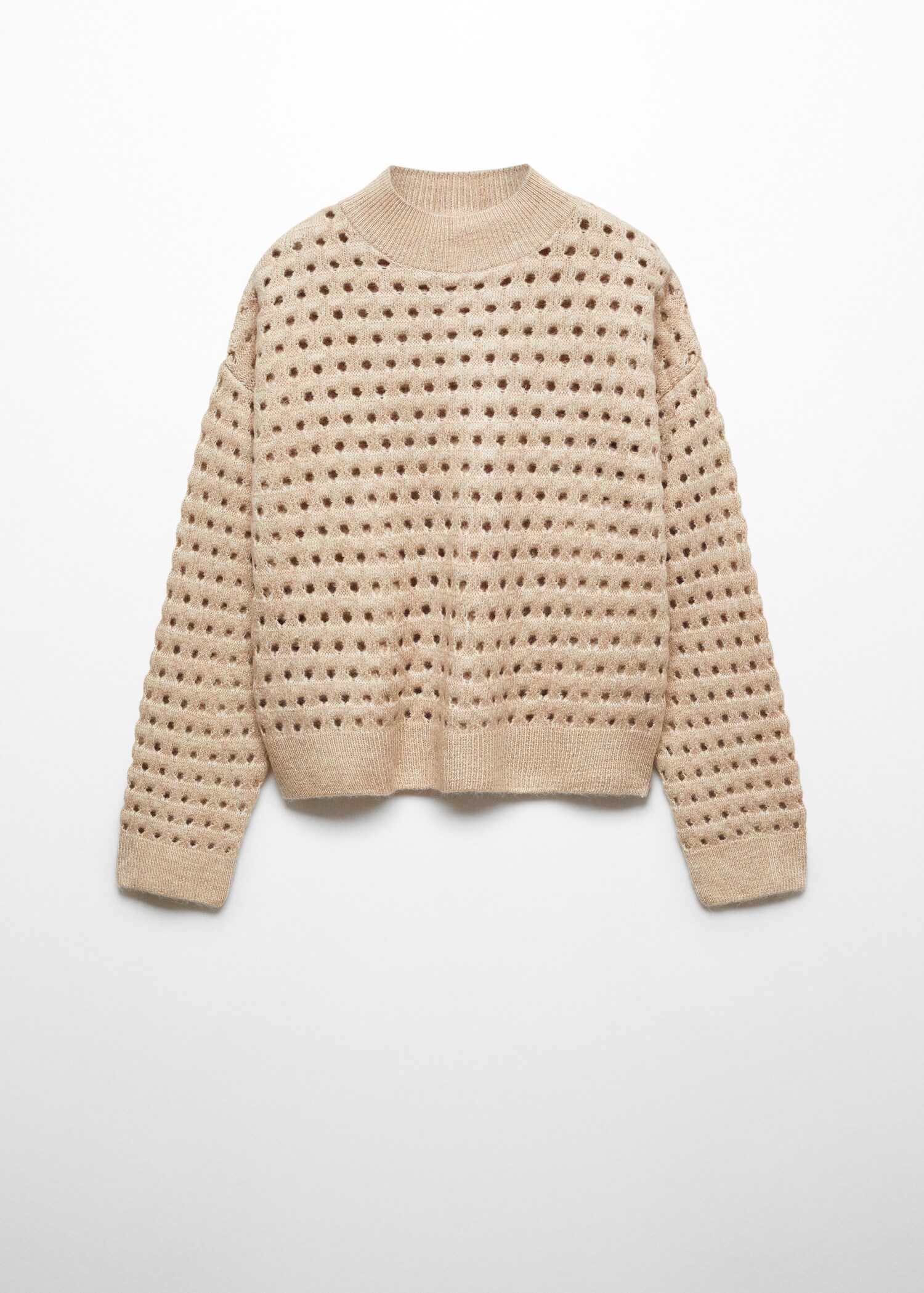 Knitted sweater with openwork details - Article without model