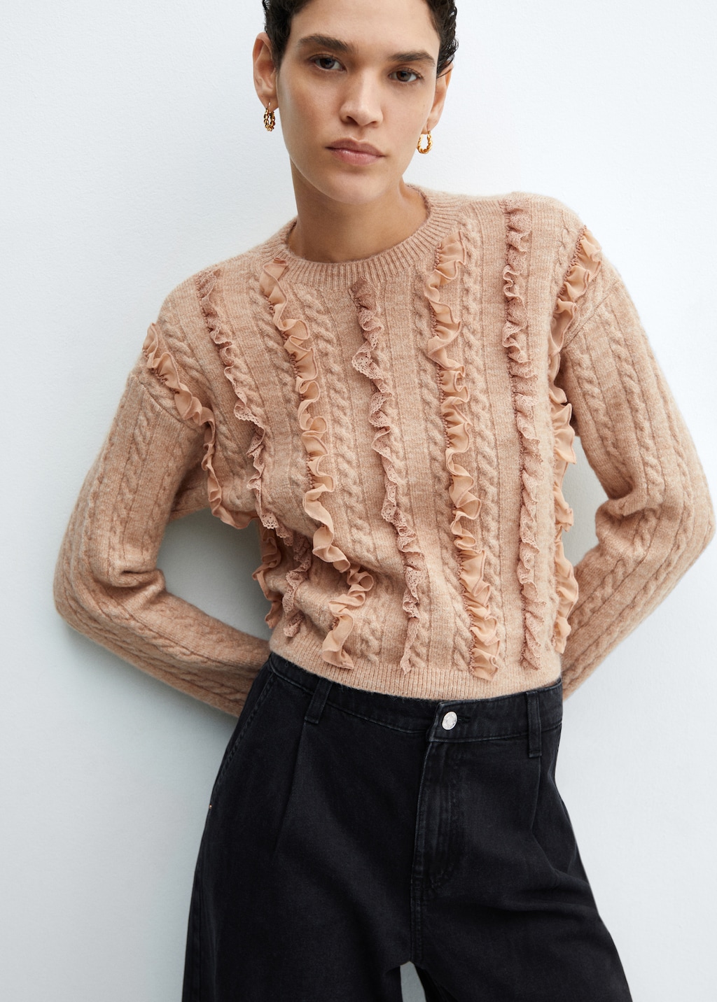 Ruffled crop sweater Women MANGO OUTLET USA