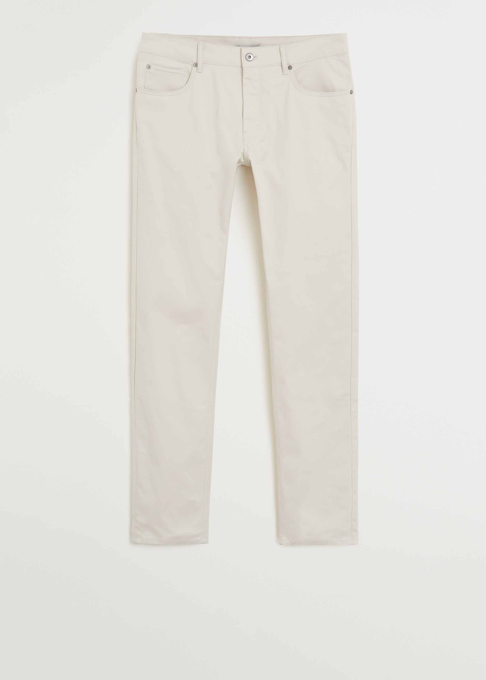Slim fit denim-effect serge trousers - Article without model
