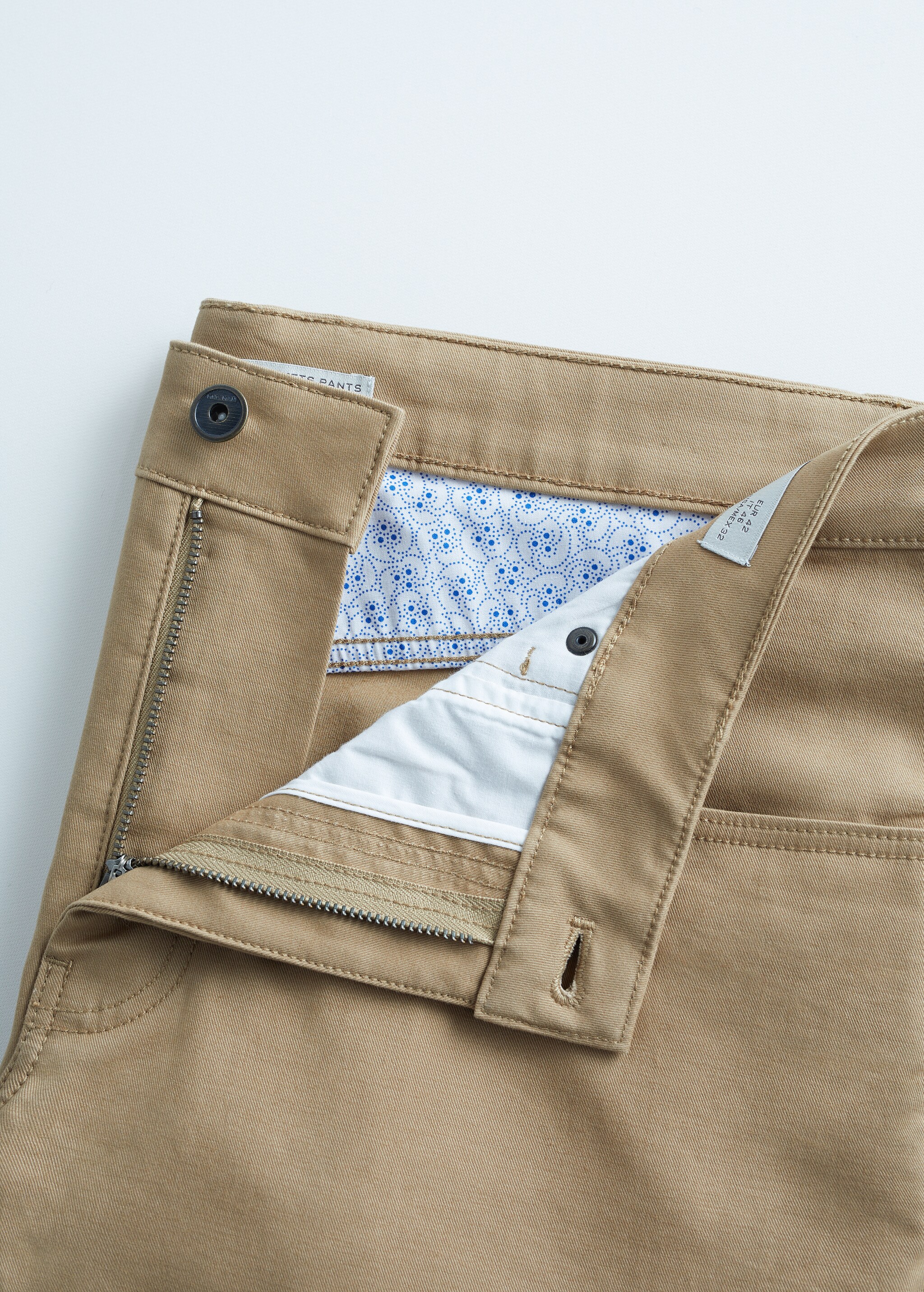 Slim fit denim-effect serge trousers - Details of the article 8