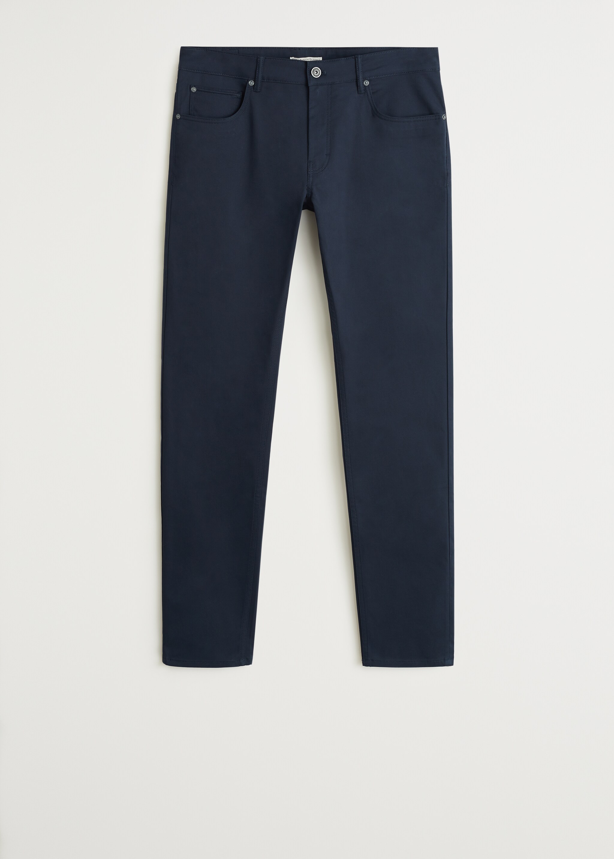 Slim fit denim-effect serge trousers - Article without model