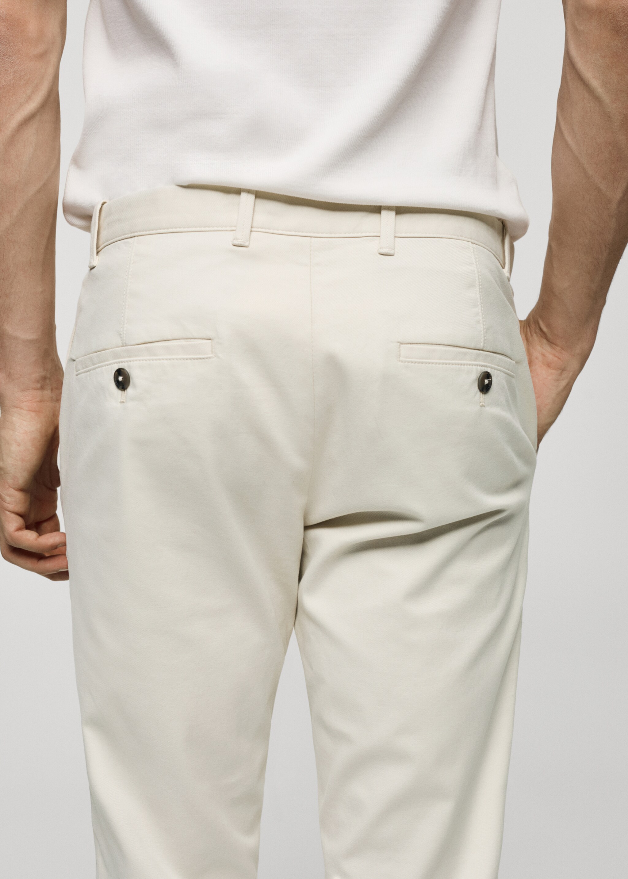 Slim fit serge chino trousers - Details of the article 4