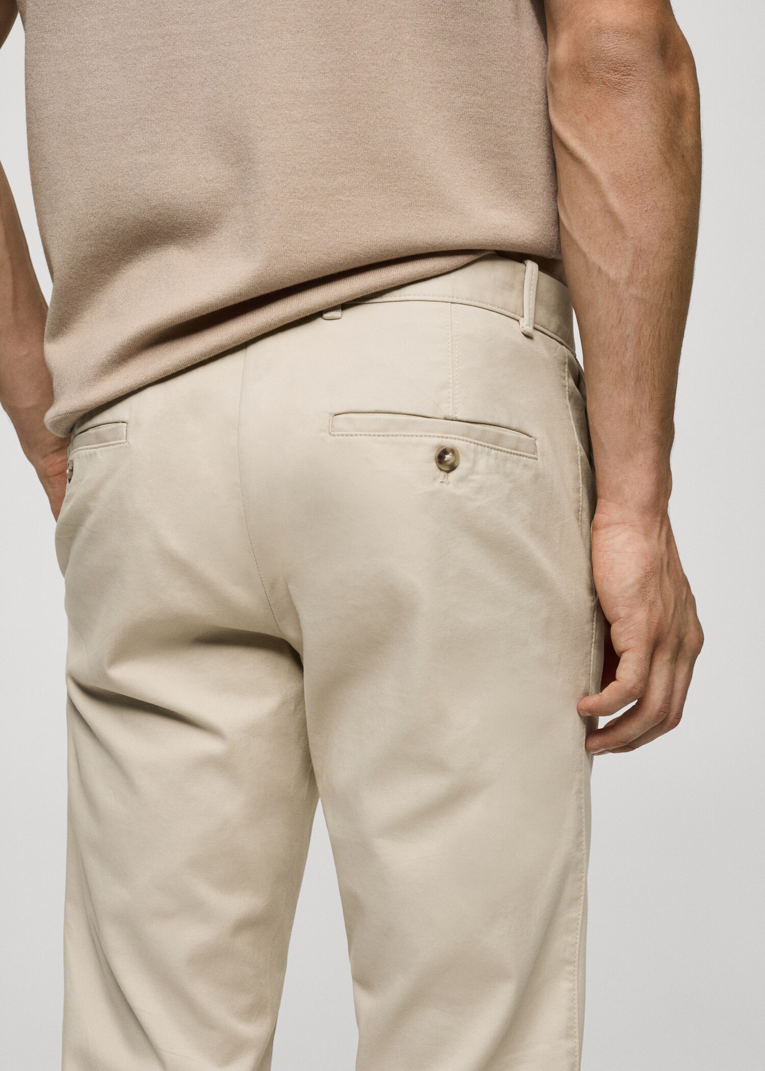Slim fit serge chino trousers - Details of the article 4