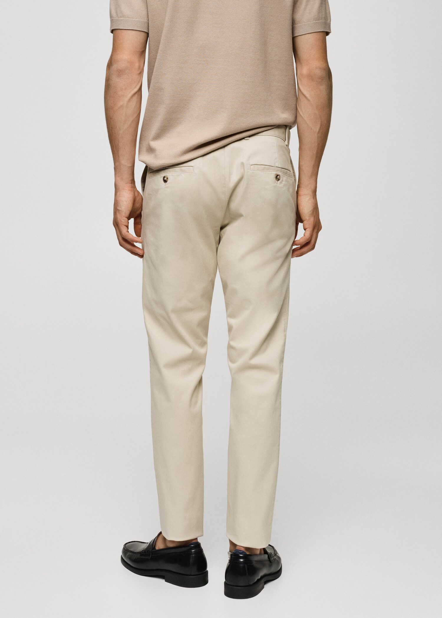 Slim fit serge chino trousers - Reverse of the article