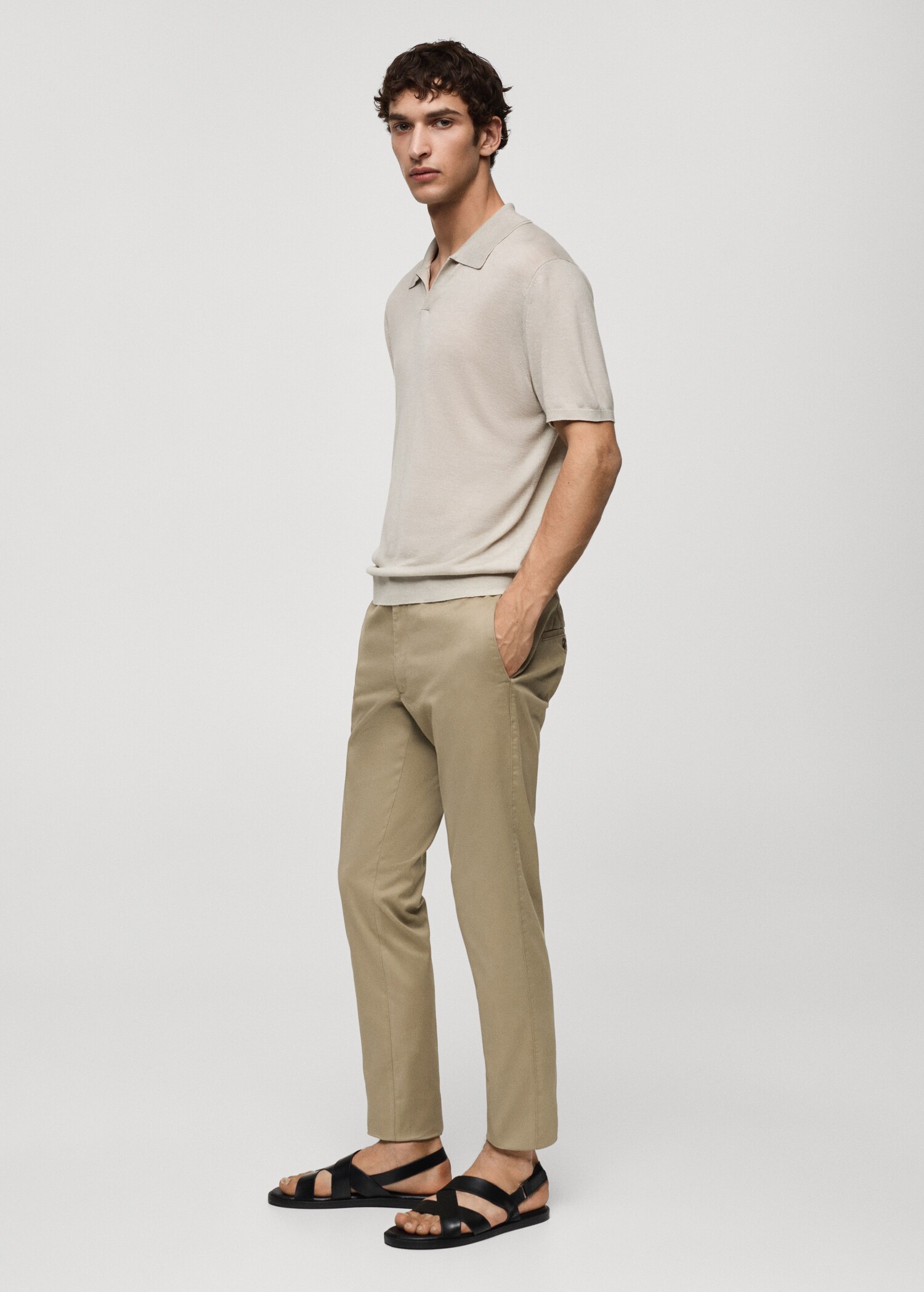Slim Fit Twill-Chinohose - Detail des Artikels 2