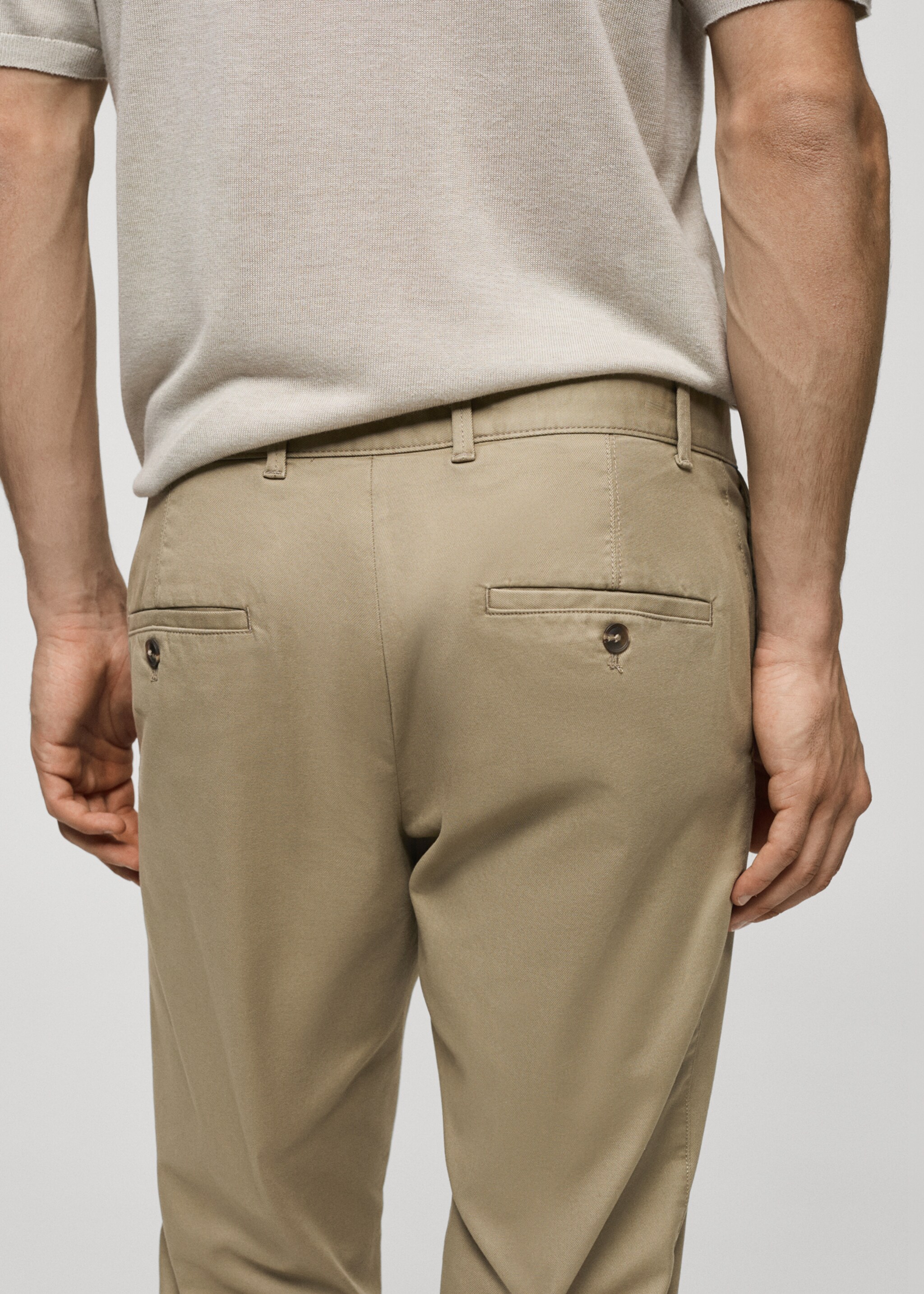 Slim fit serge chino trousers - Details of the article 4