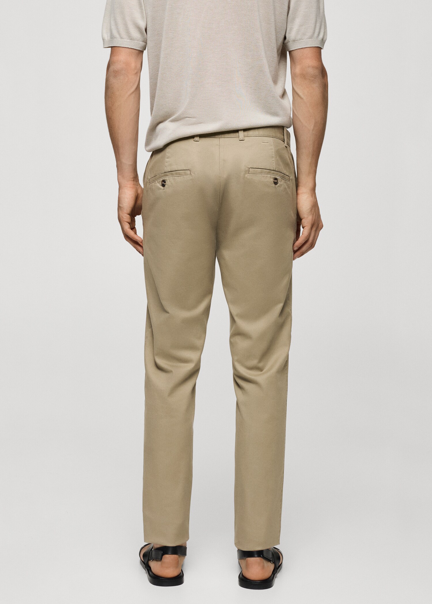 Slim Fit Twill-Chinohose - Rückseite des Artikels