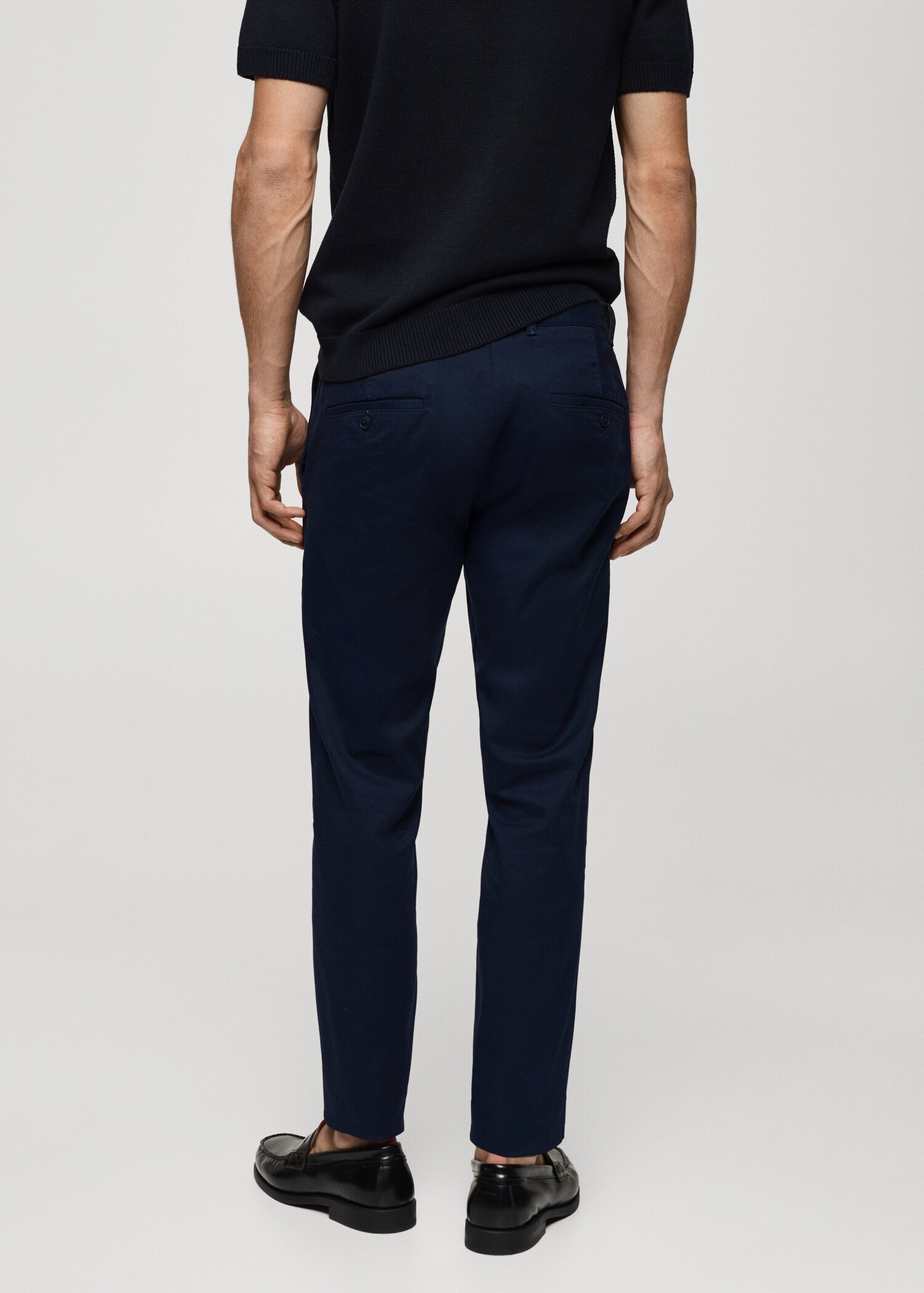 Slim fit serge chino trousers - Reverse of the article