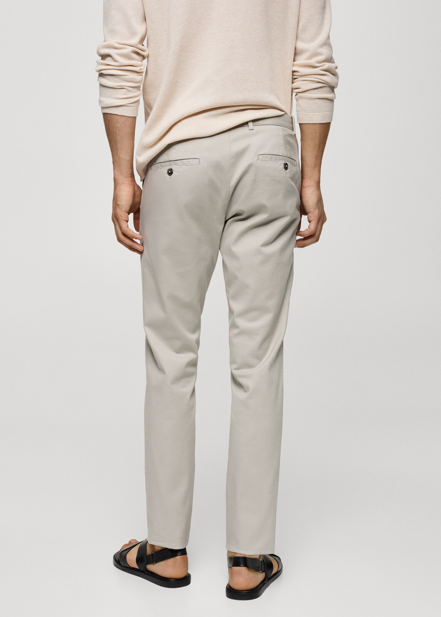 Pantalón chino slim fit sarga - Reverso del artículo