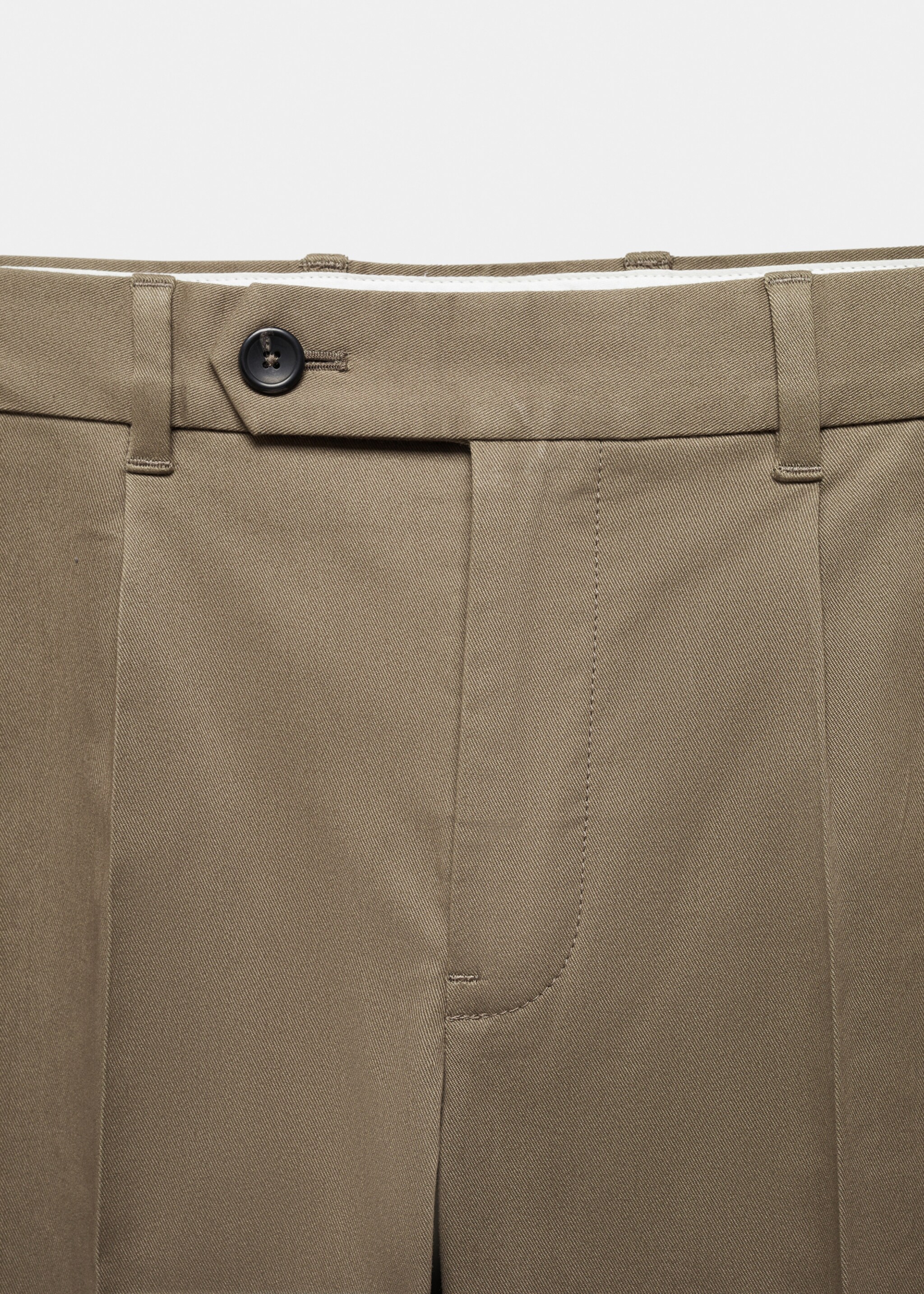 Slim Fit-Bundfaltenhose aus Baumwolle - Detail des Artikels 8