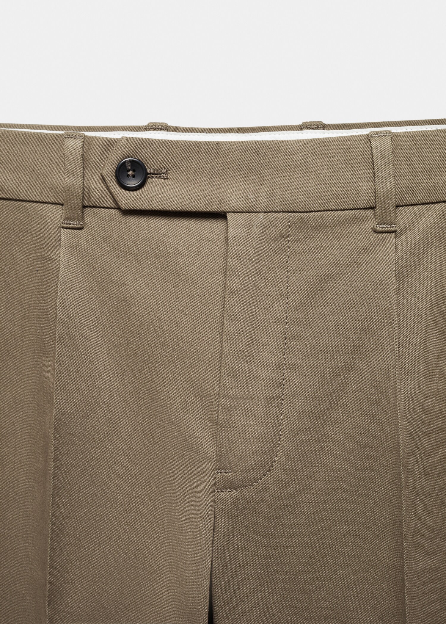 Slim Fit-Bundfaltenhose aus Baumwolle - Detail des Artikels 8