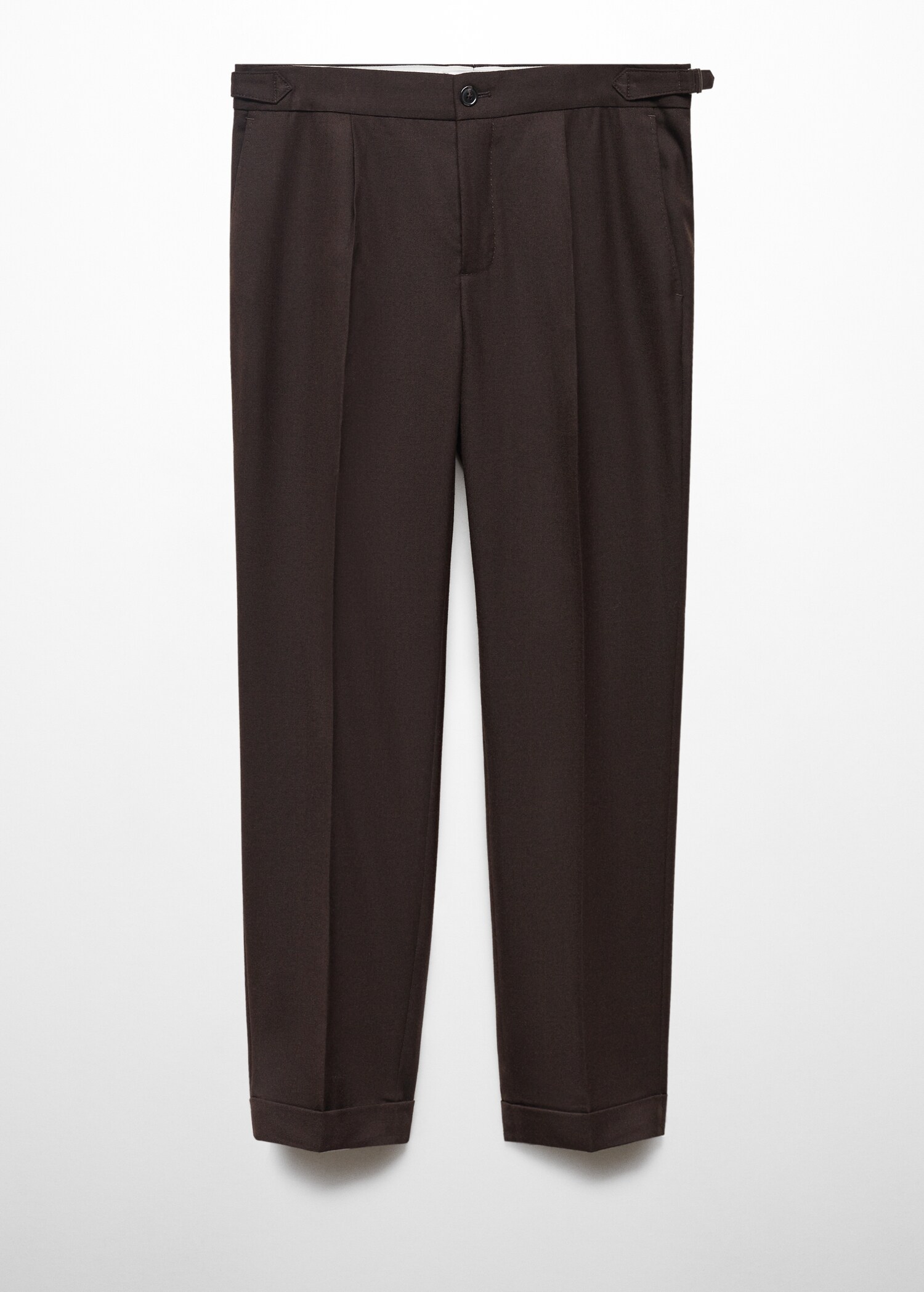 Wool trousers with pleats and loops - Article without model