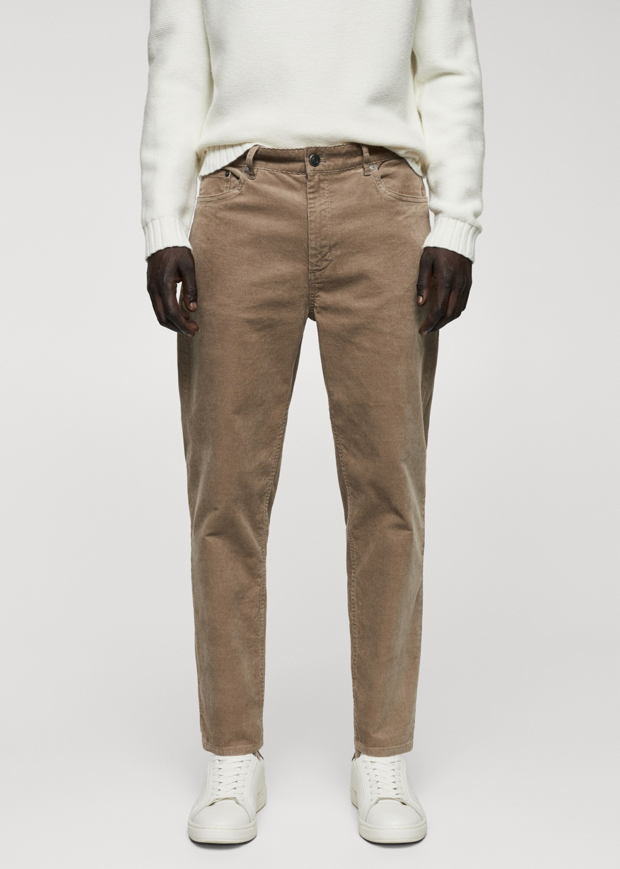 Pantalon velours milleraies slim-fit - Plan moyen