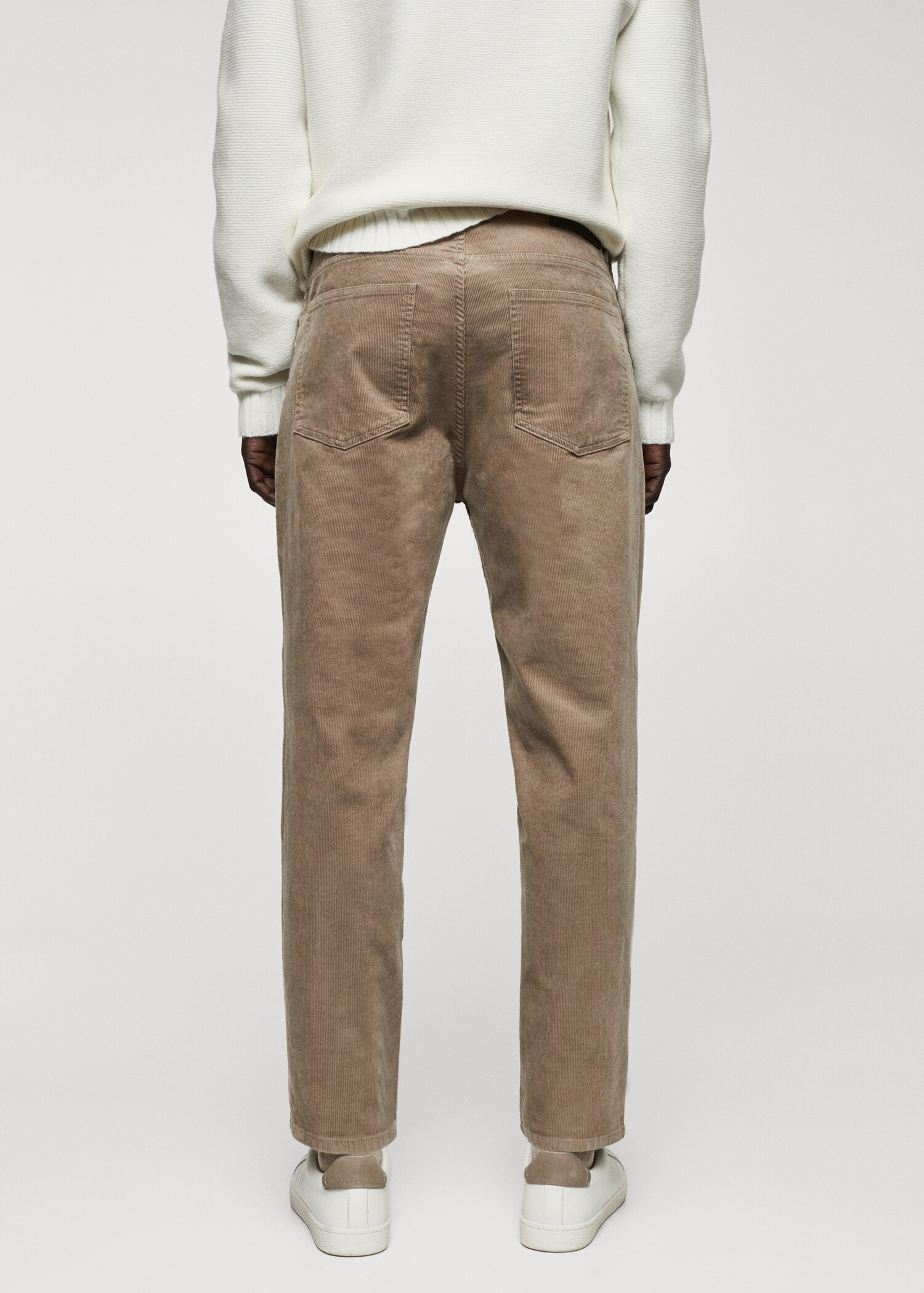 Micro-corduroy slim-fit trousers - Reverse of the article