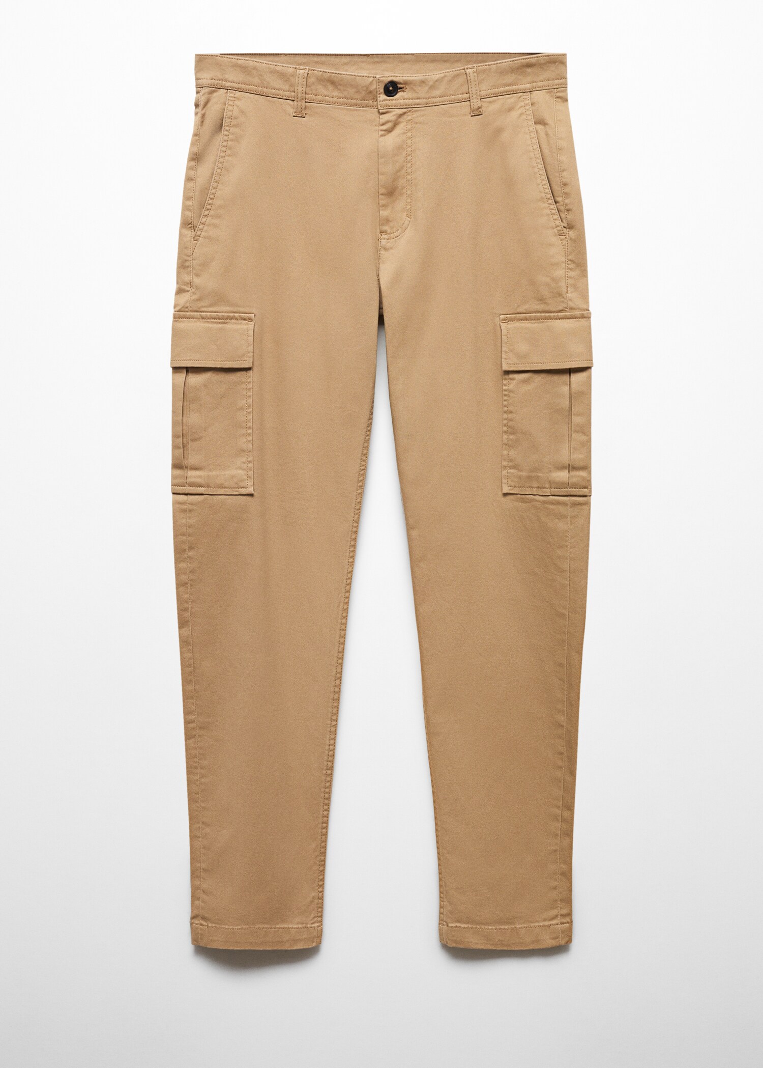 Slim-fit cotton cargo trousers - Article without model