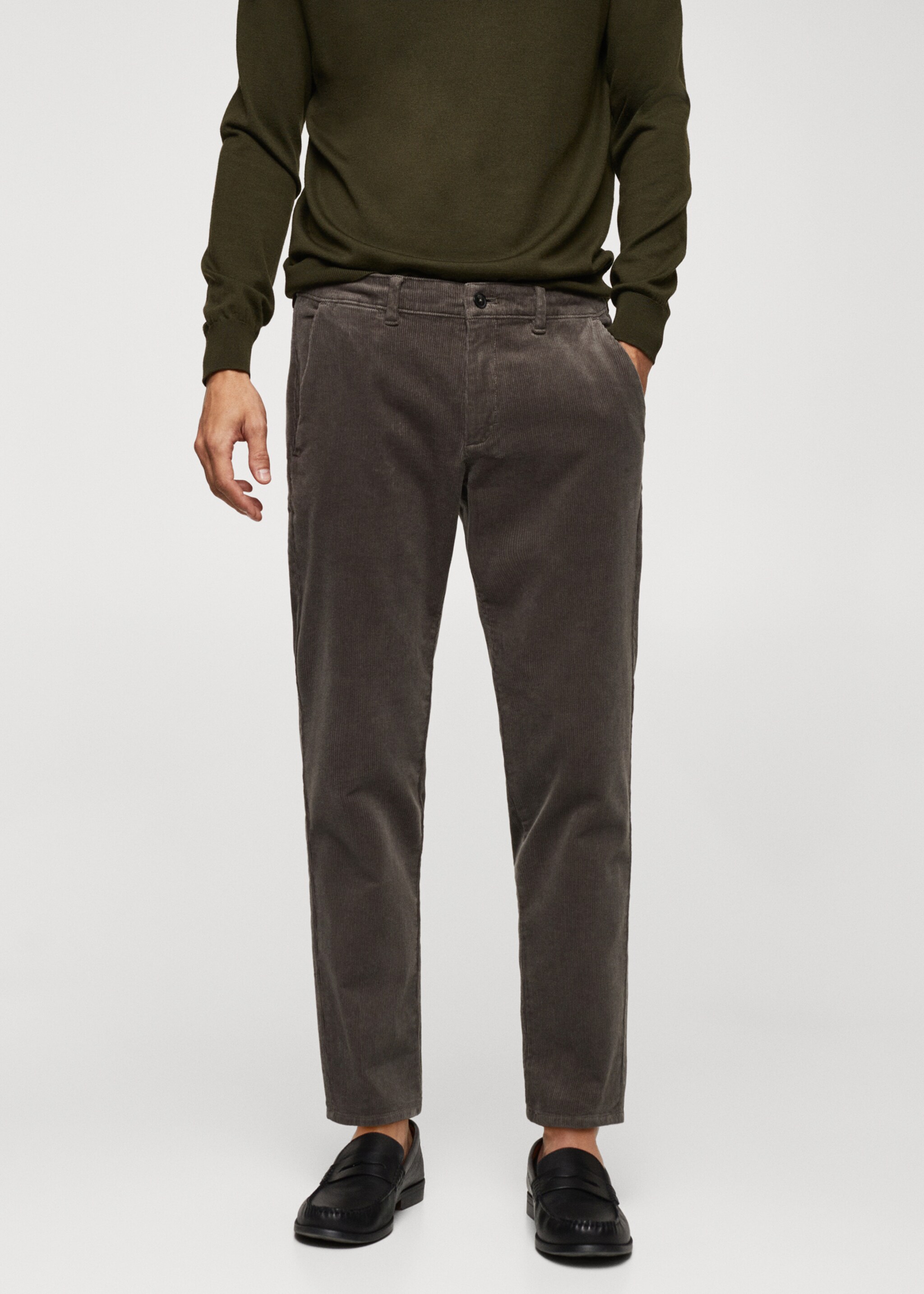 Slim Fit-Feincordhose - Mittlere Ansicht