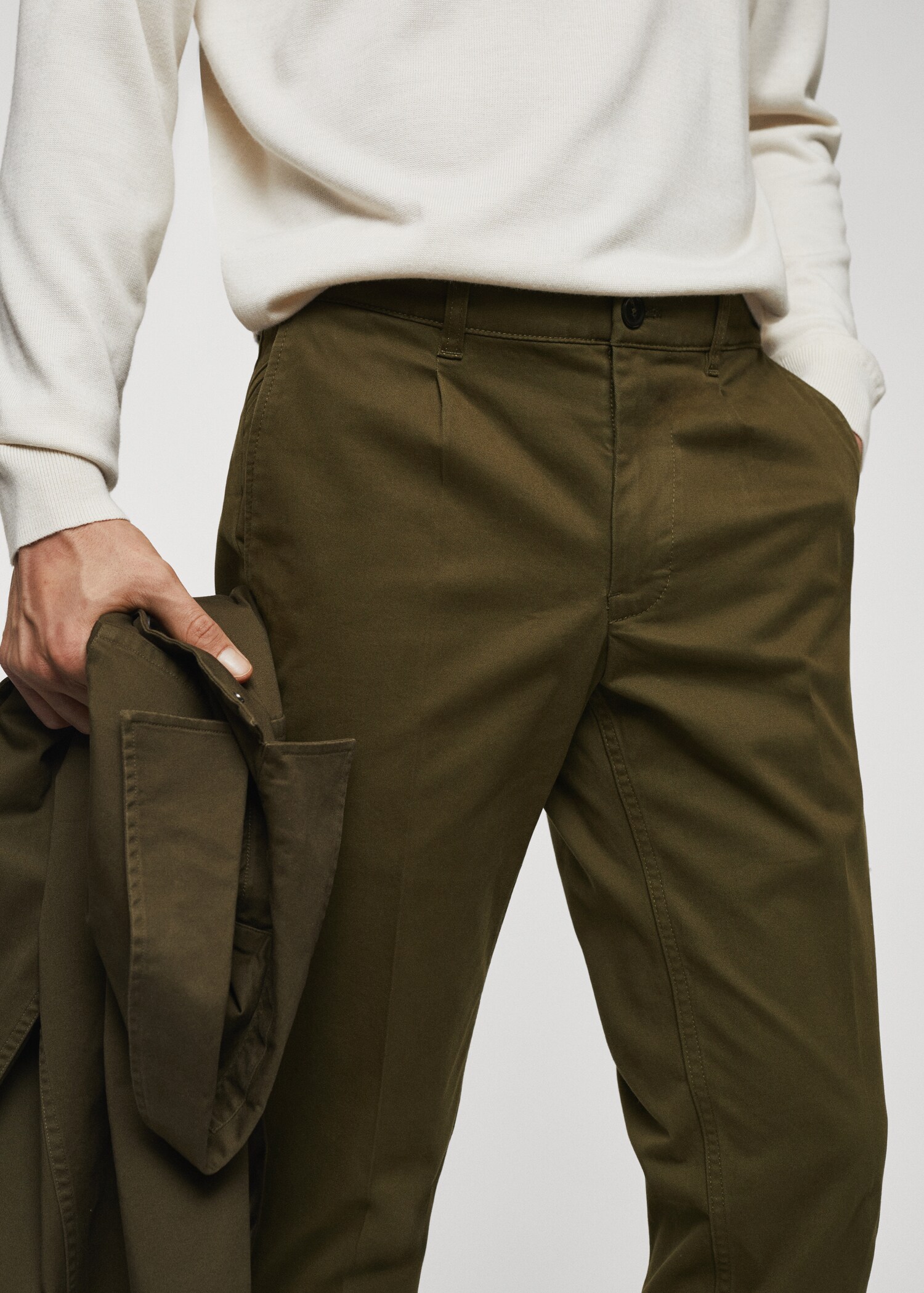 Pantalons xinesos slim fit pinces - Detall de l'article 1