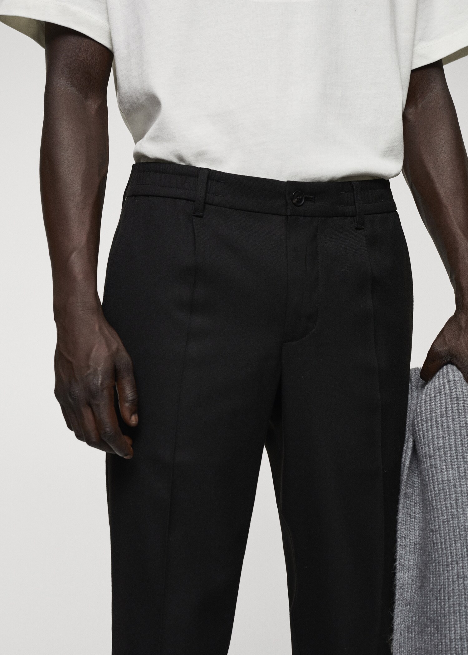 Pantalons cotó slim fit pinces - Detall de l'article 1