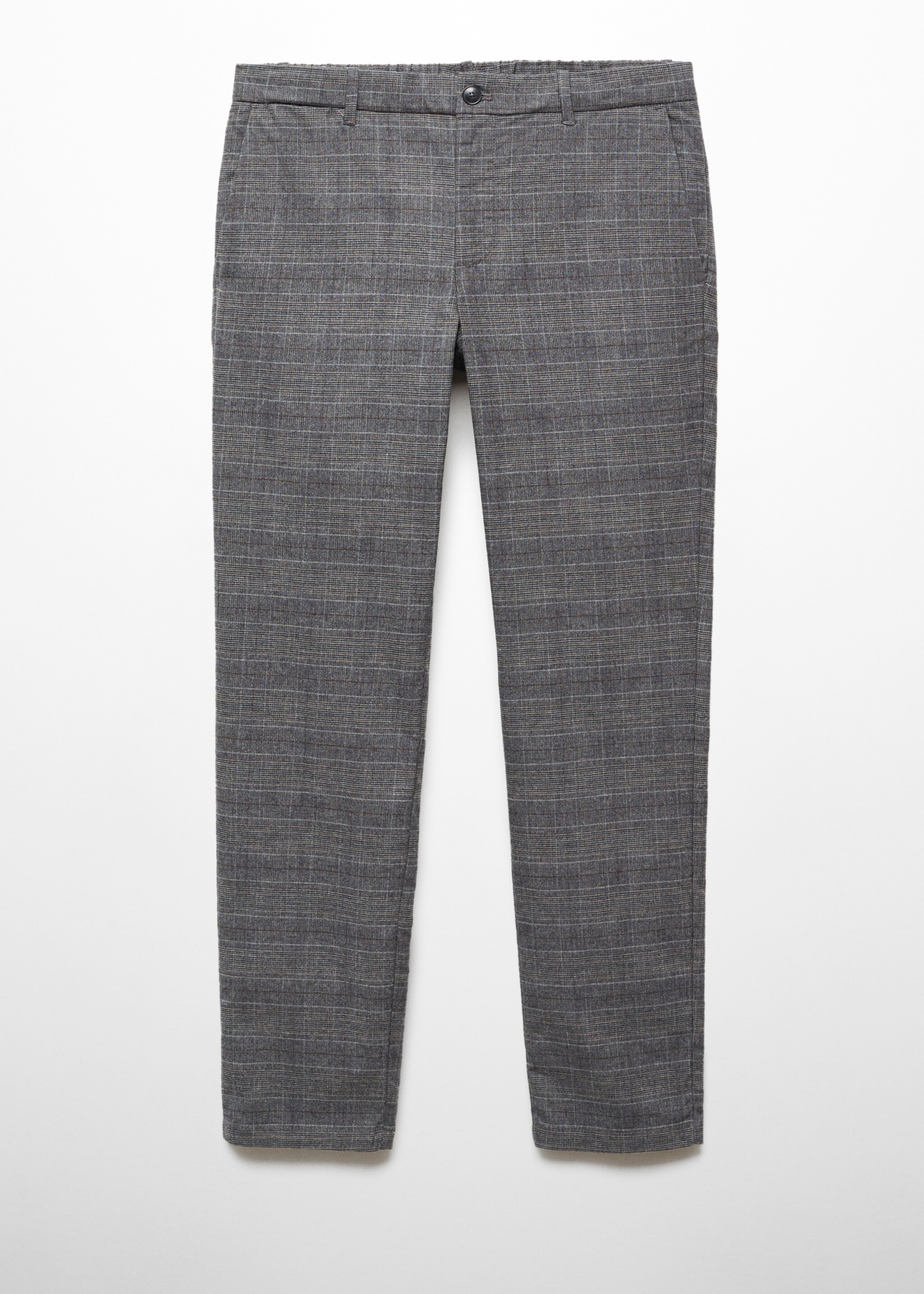 Slim-fit cotton check pants - Article without model