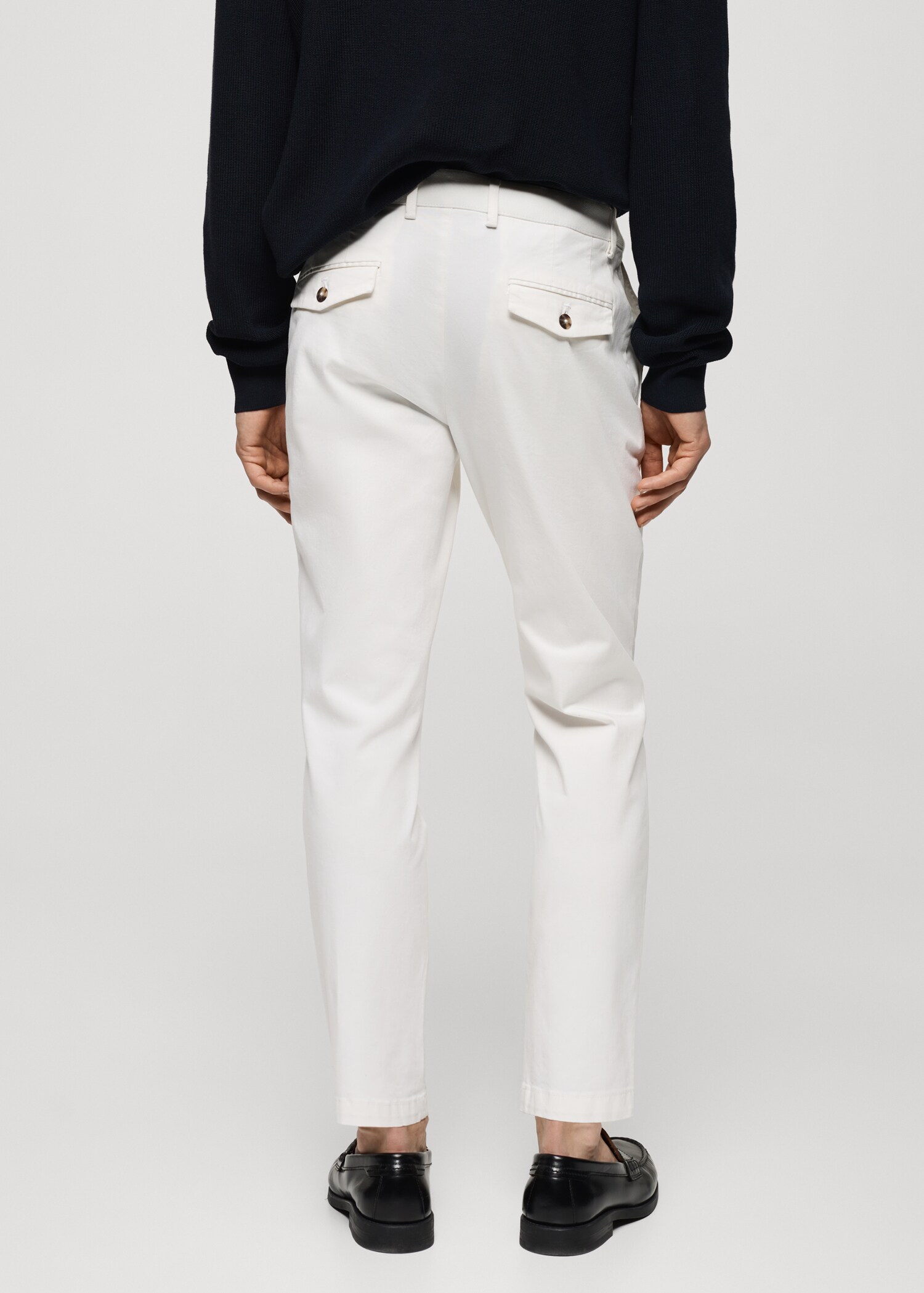 Cotton tapered crop trousers - Reverse of the article