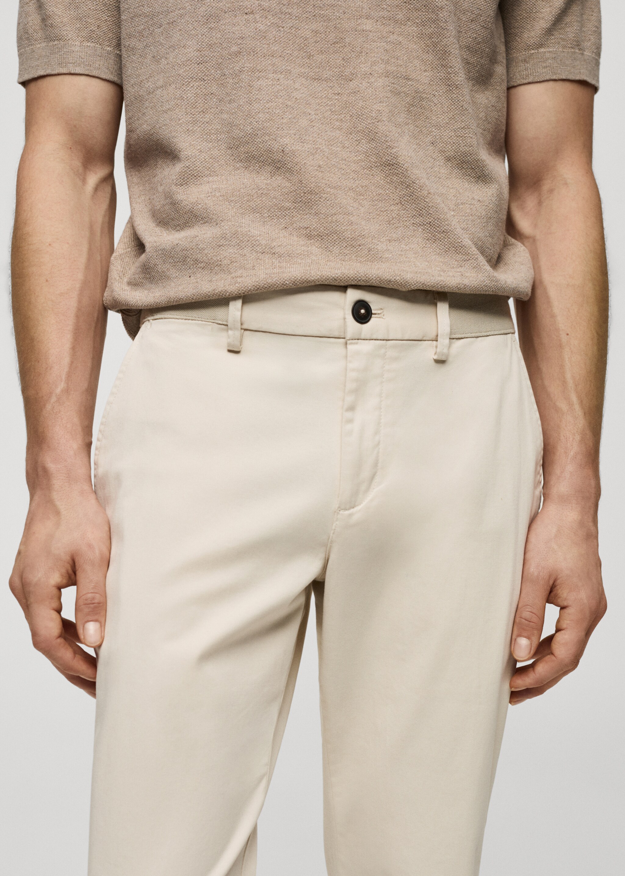 Katoenen tapered crop broek - Detail van het artikel 1