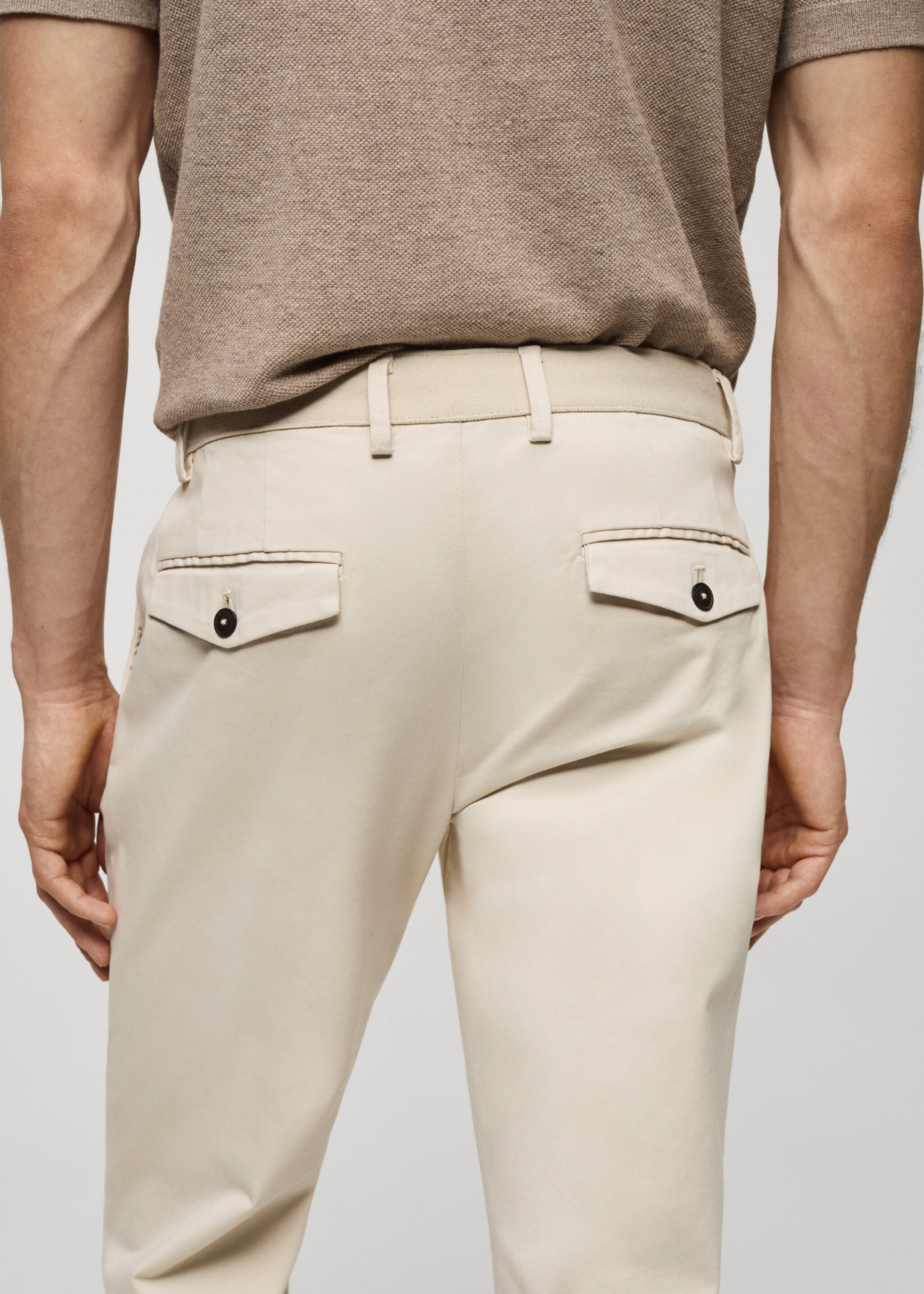 Katoenen tapered crop broek - Detail van het artikel 4