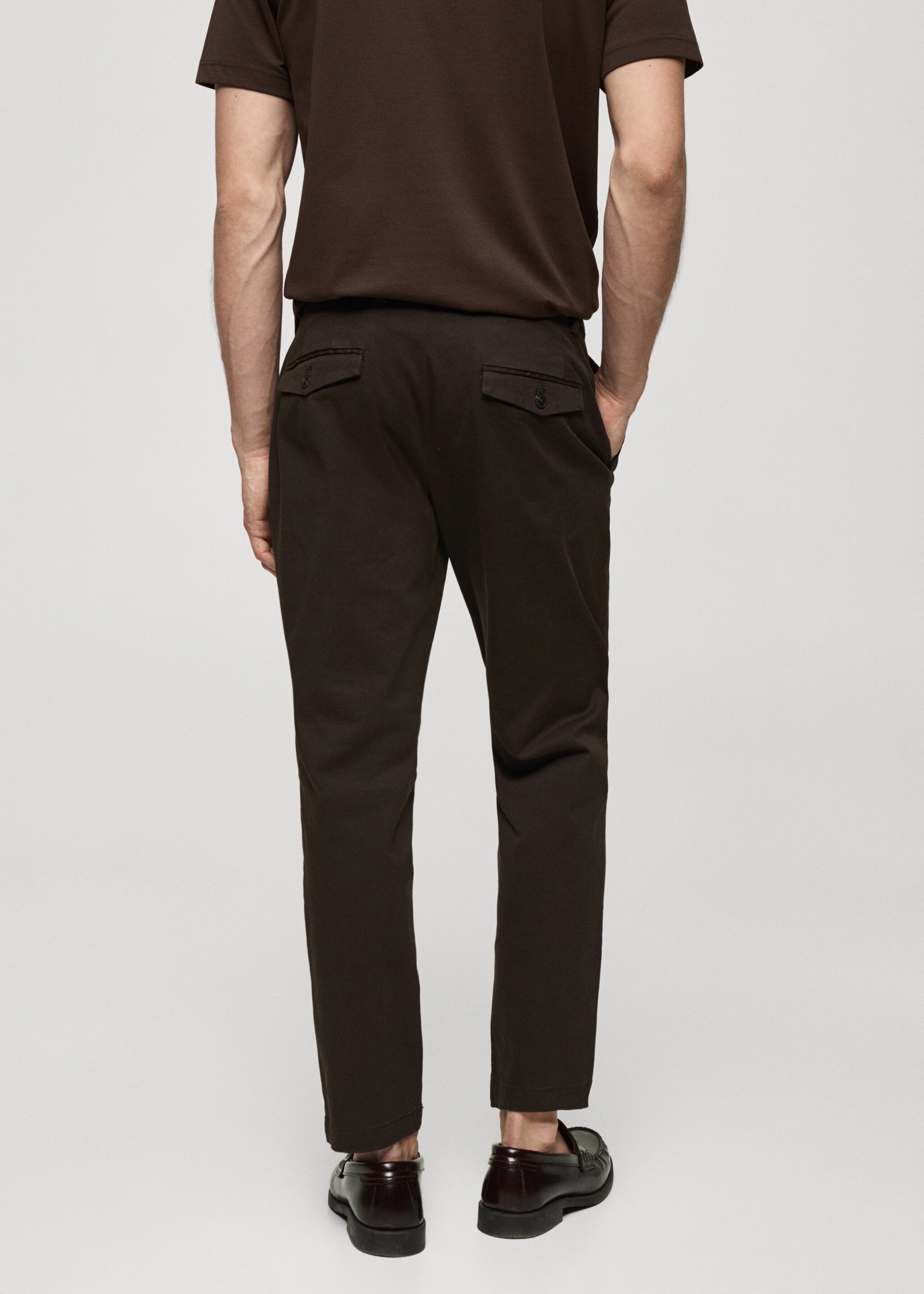 Cotton tapered crop trousers - Reverse of the article