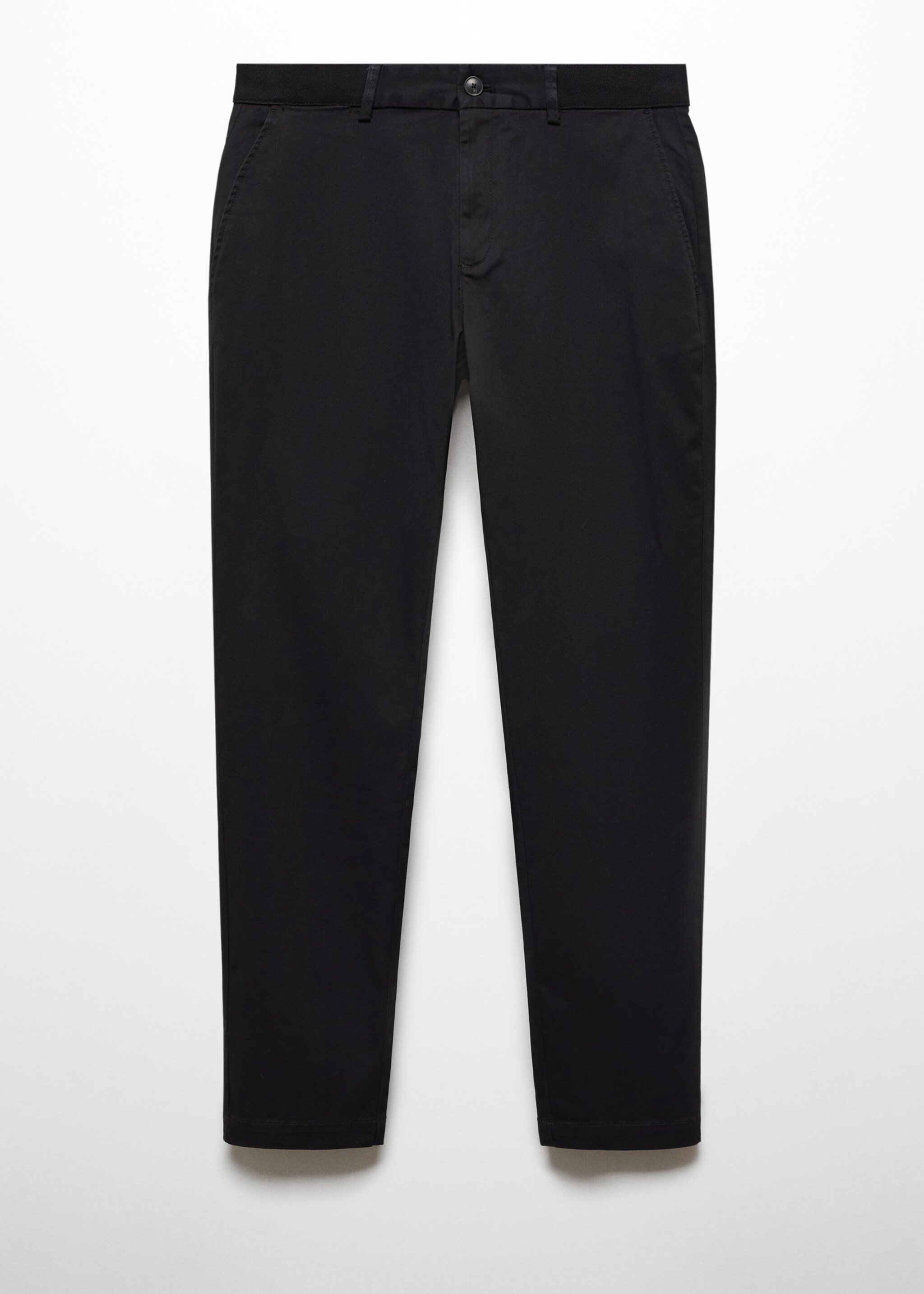 Pantalon coton tapered crop - Article sans modèle, Noir. Ref: 67000637-00.