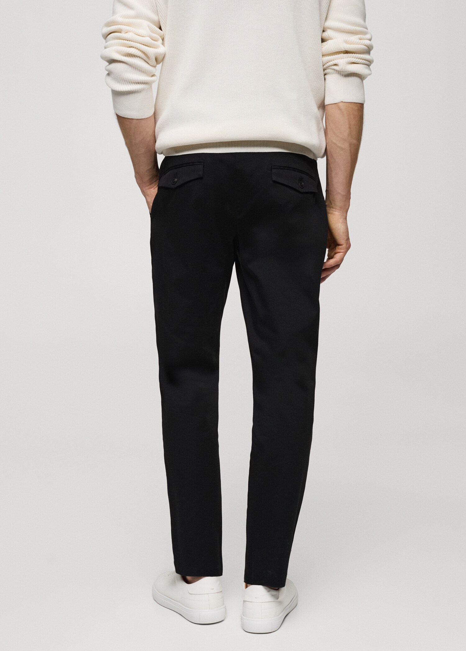 Cotton tapered crop trousers - Reverse of the article