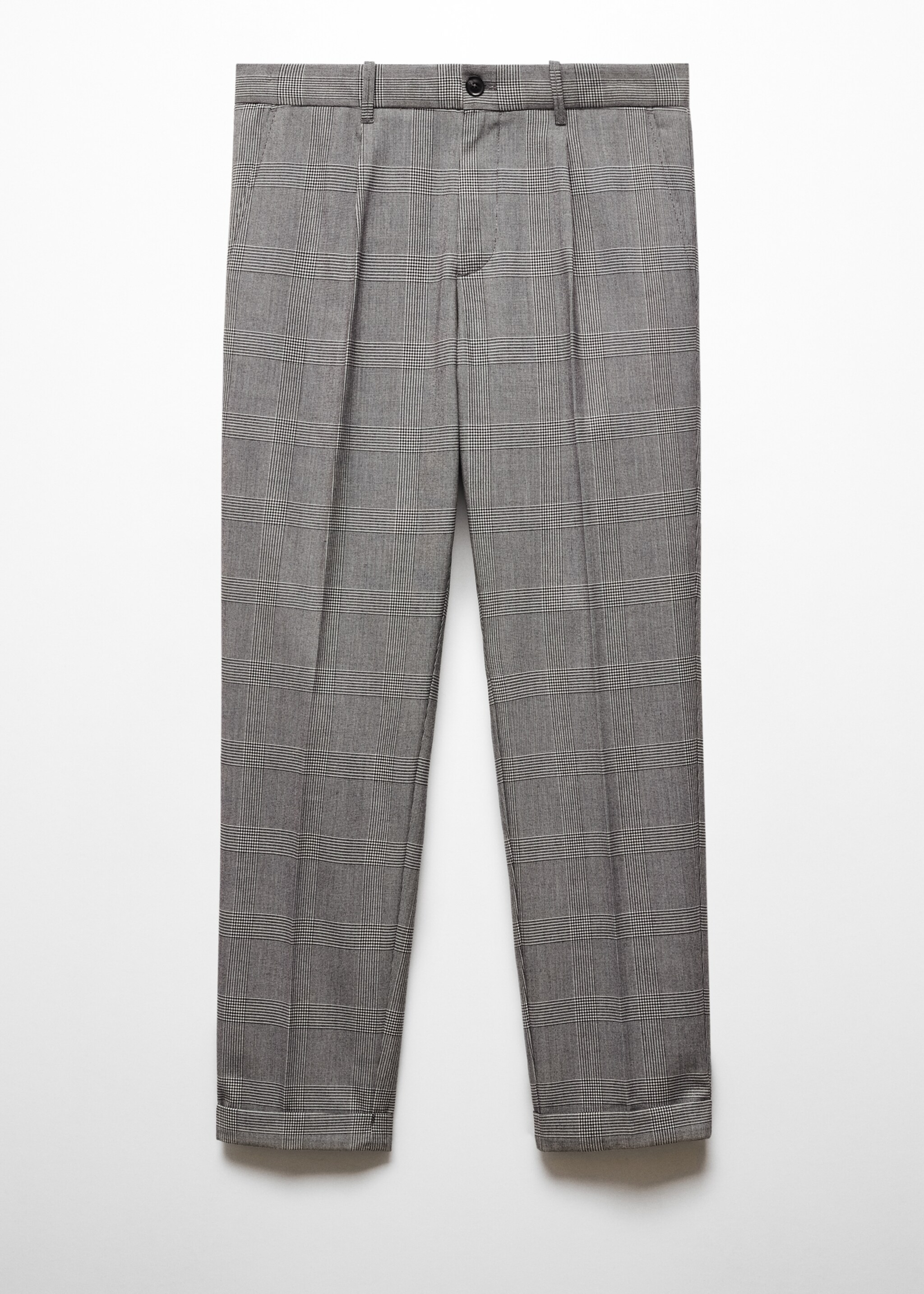 Check pleated trousers - Article without model