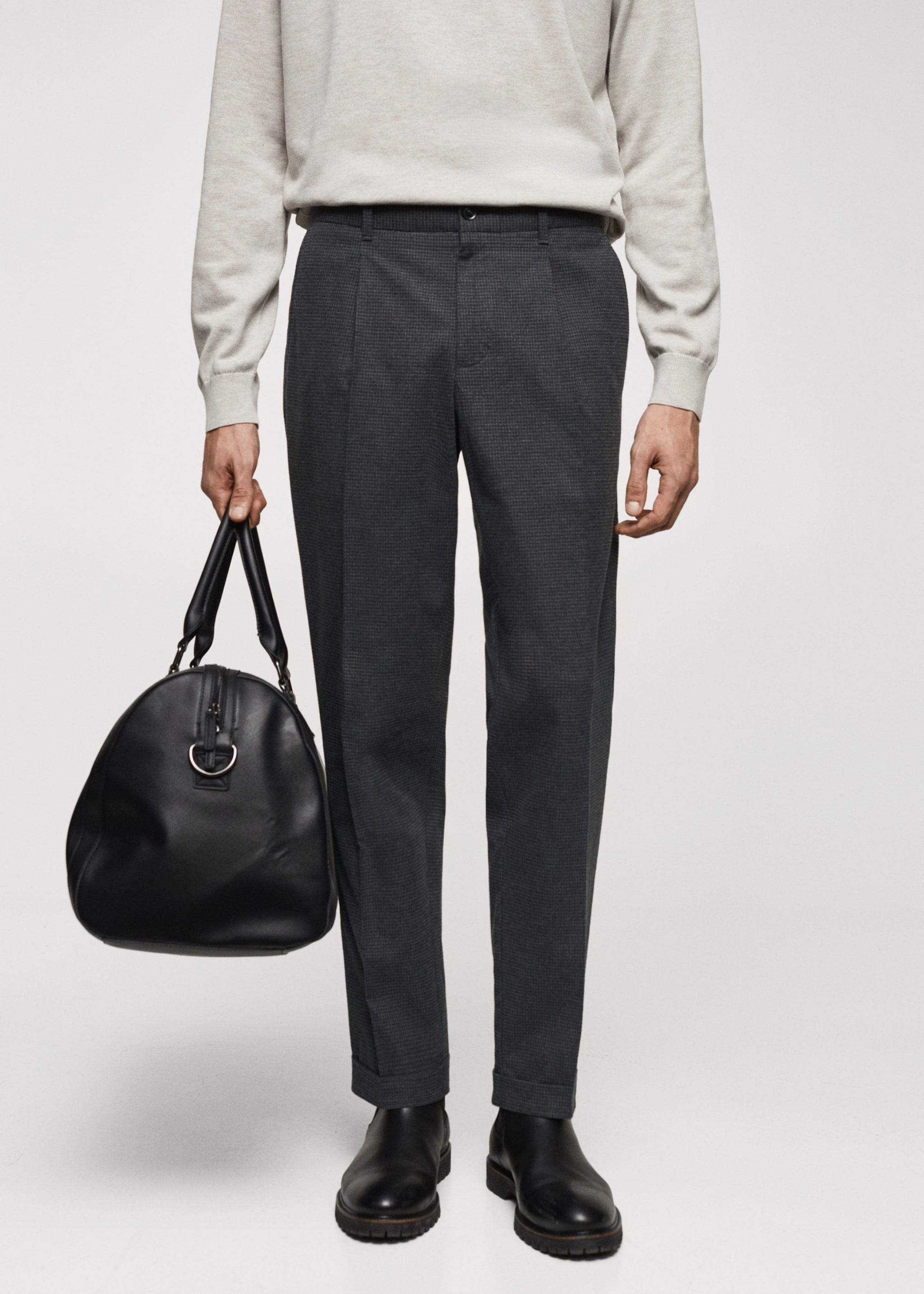 Παντελόνι slim fit βαμβάκι - Μεσαίο πλάνο