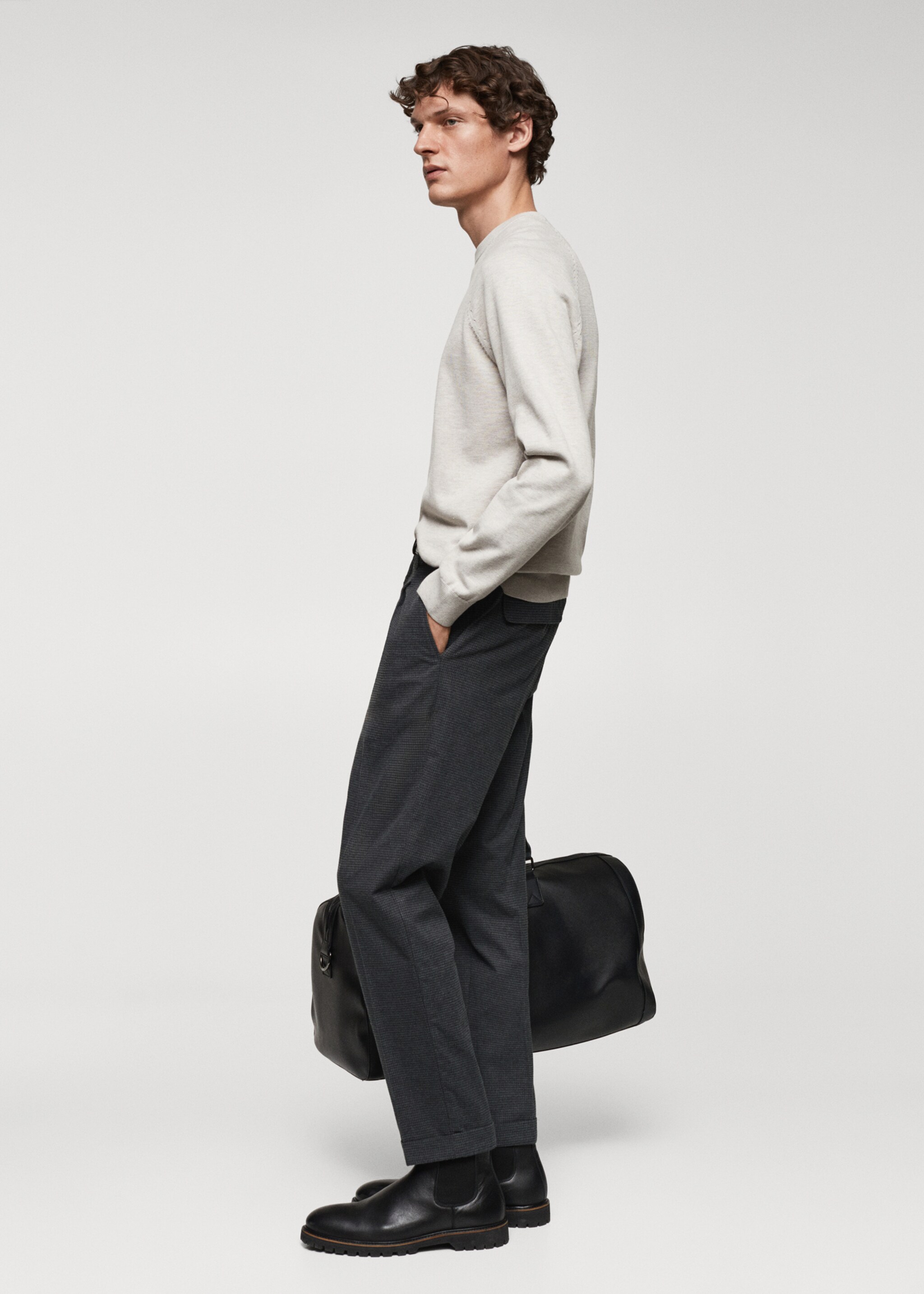 Παντελόνι slim fit βαμβάκι - Λεπτομέρεια του προϊόντος 2
