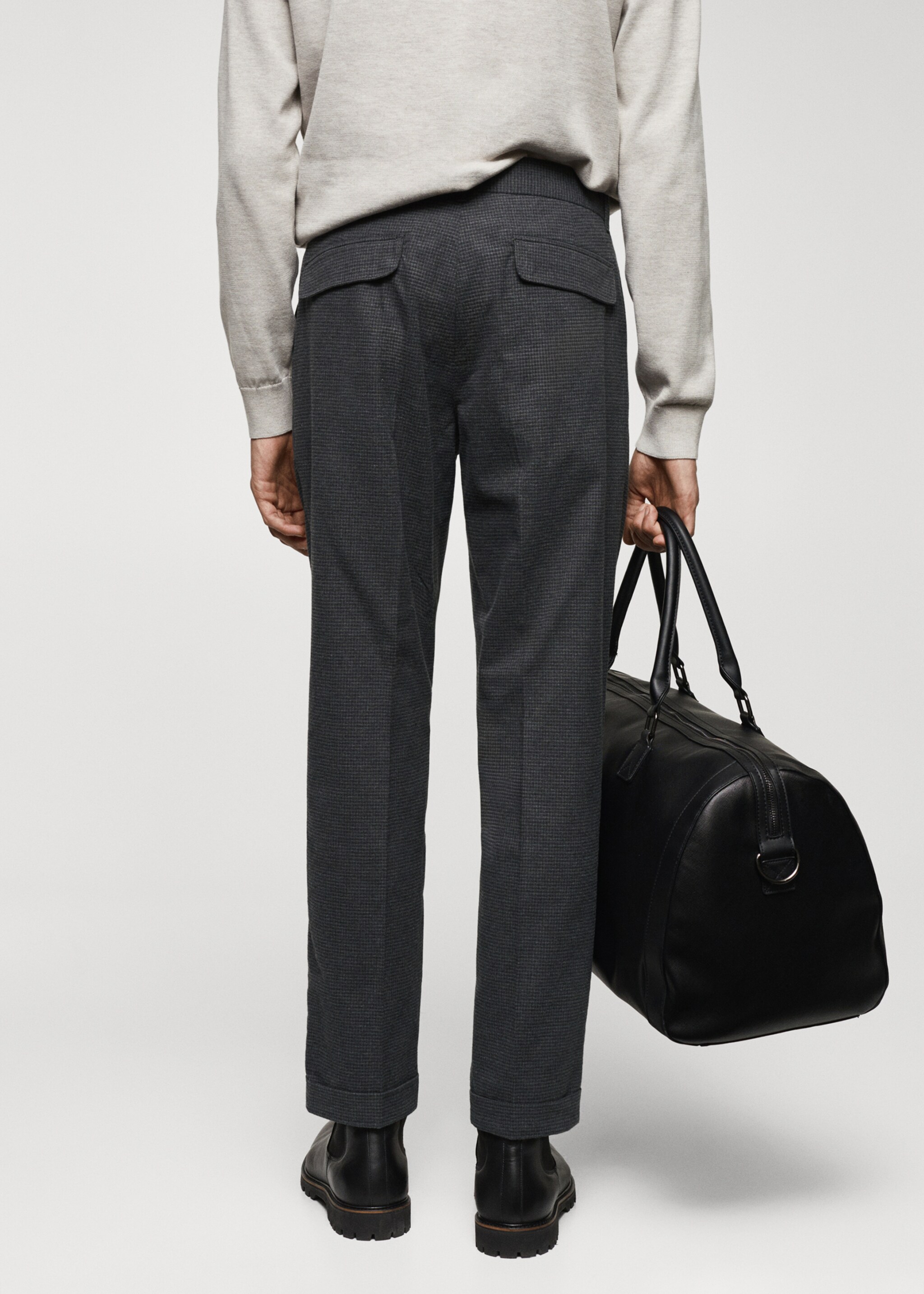 Παντελόνι slim fit βαμβάκι - Πίσω όψη προϊόντος