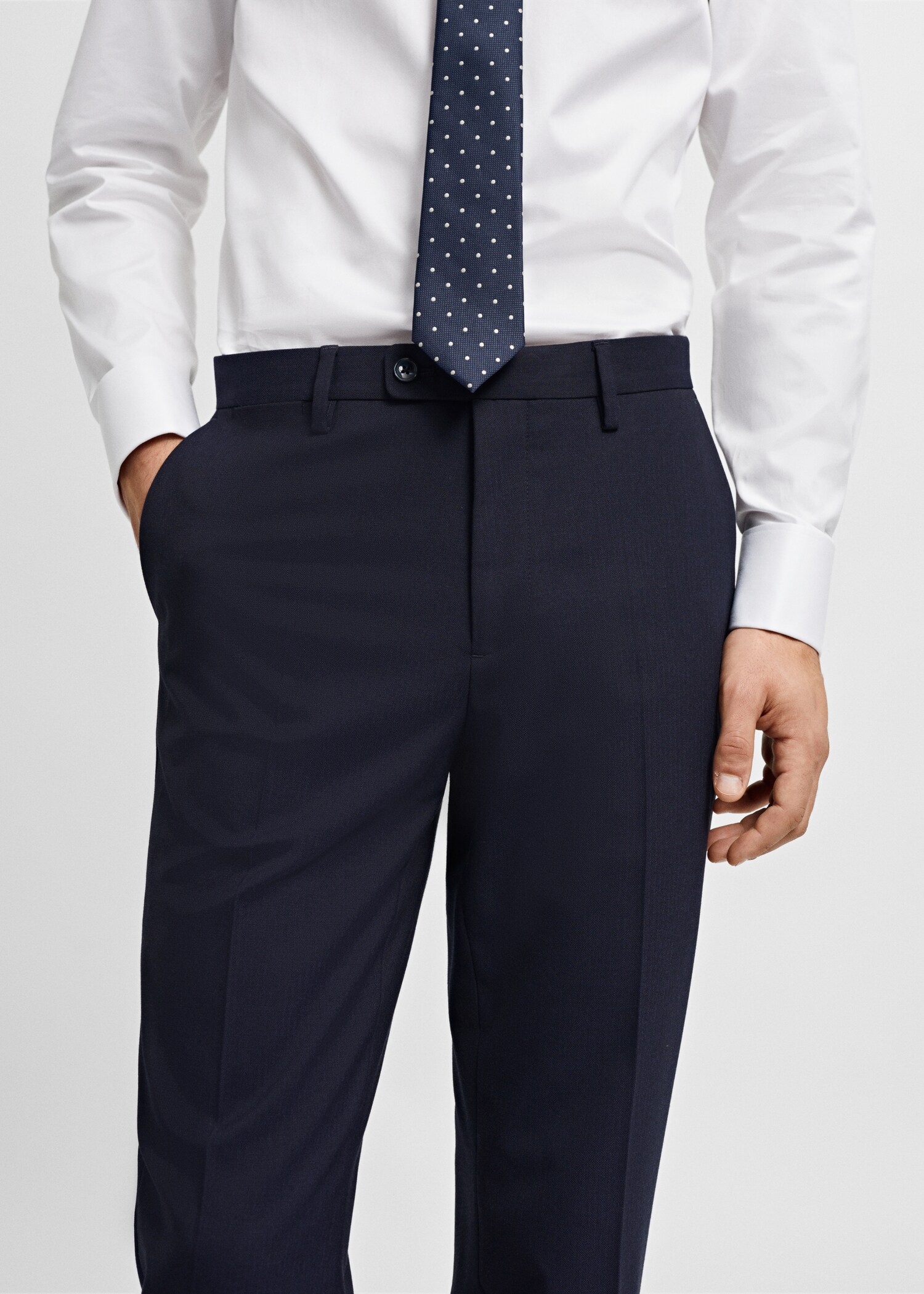 Slim-fit pantalon van Comfort stretch stof - Detail van het artikel 1